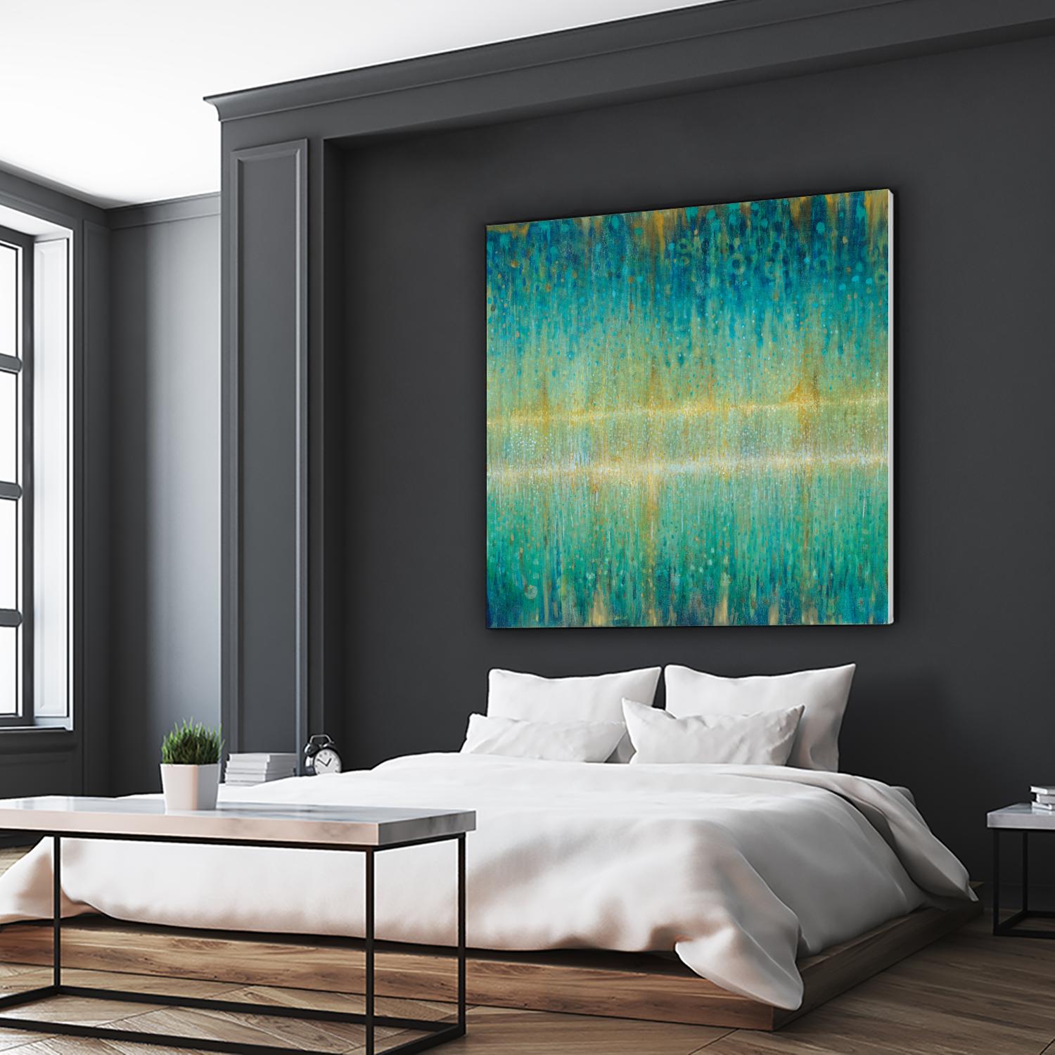 Rain Abstract I by Danhui Nai on GIANT ART - yellow abstract