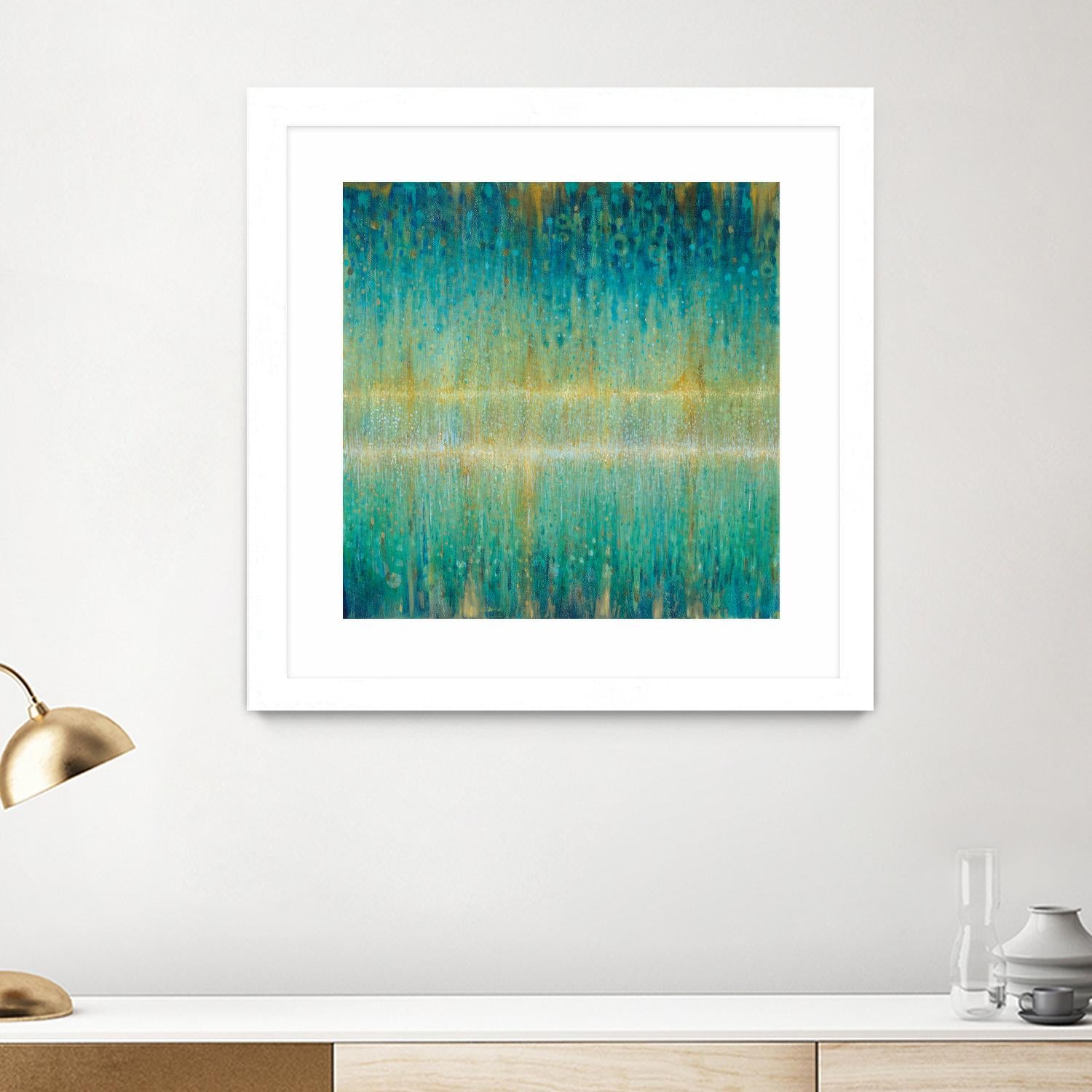 Rain Abstract I by Danhui Nai on GIANT ART - yellow abstract