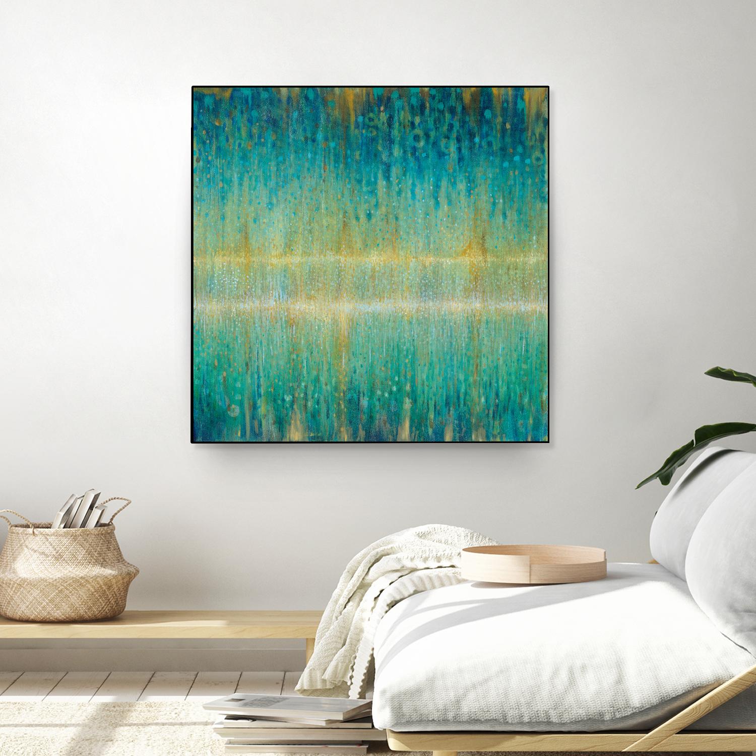 Rain Abstract I by Danhui Nai on GIANT ART - yellow abstract