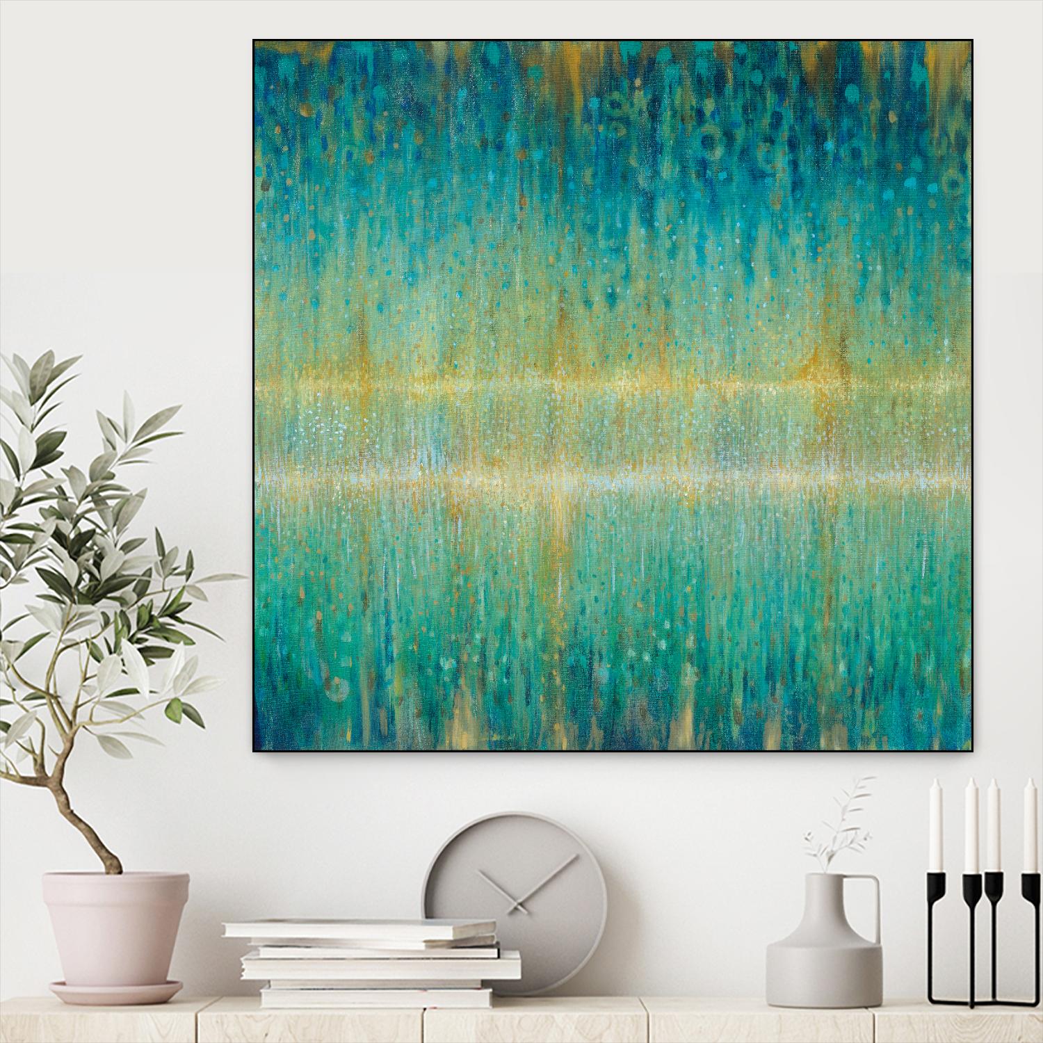 Rain Abstract I by Danhui Nai on GIANT ART - yellow abstract