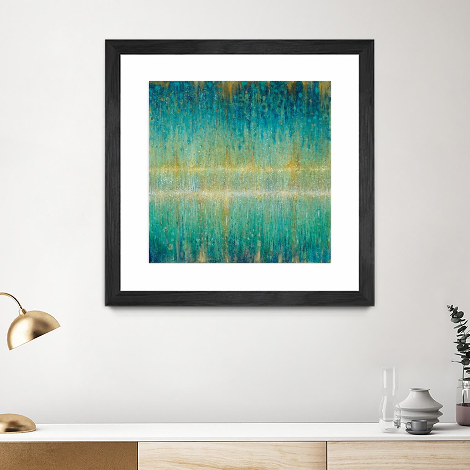 Rain Abstract I by Danhui Nai on GIANT ART - yellow abstract