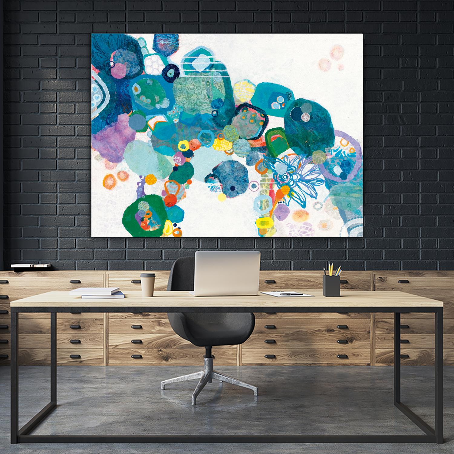 Bridging Our by Kathy Ferguson on GIANT ART - white abstract