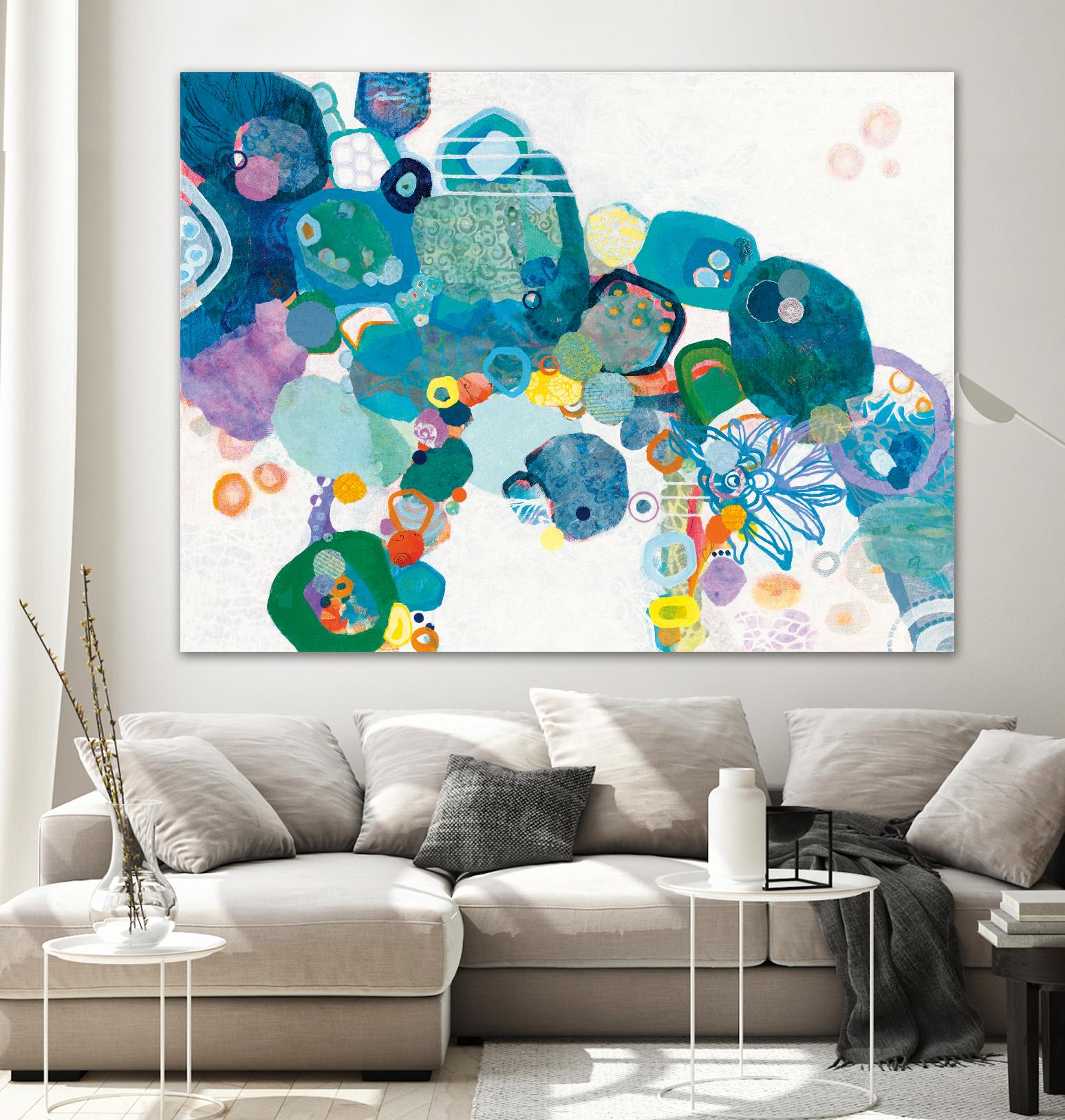 Bridging Our by Kathy Ferguson on GIANT ART - white abstract