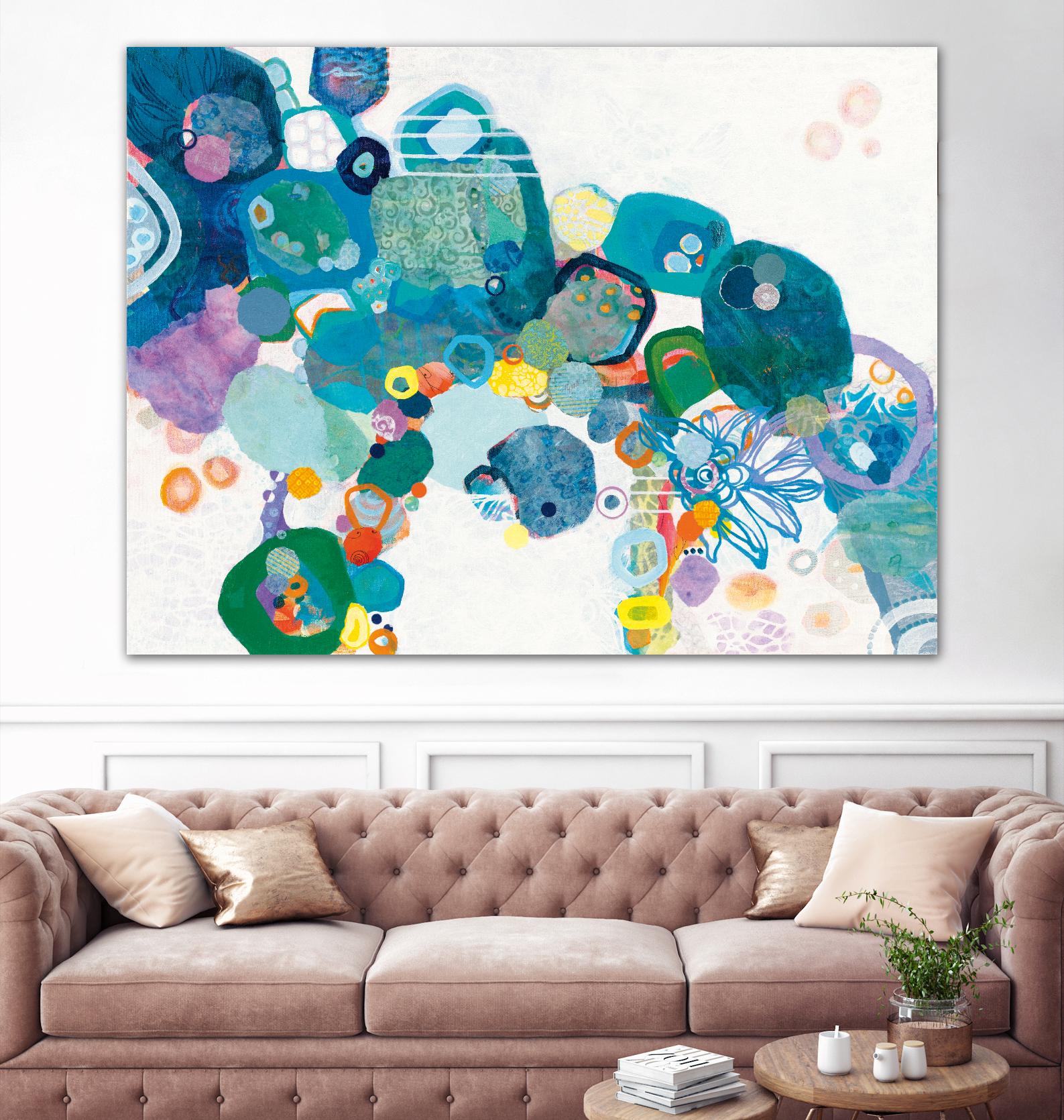 Bridging Our by Kathy Ferguson on GIANT ART - white abstract