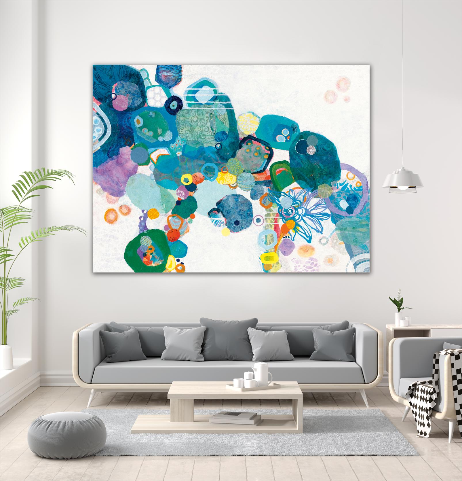 Bridging Our by Kathy Ferguson on GIANT ART - white abstract