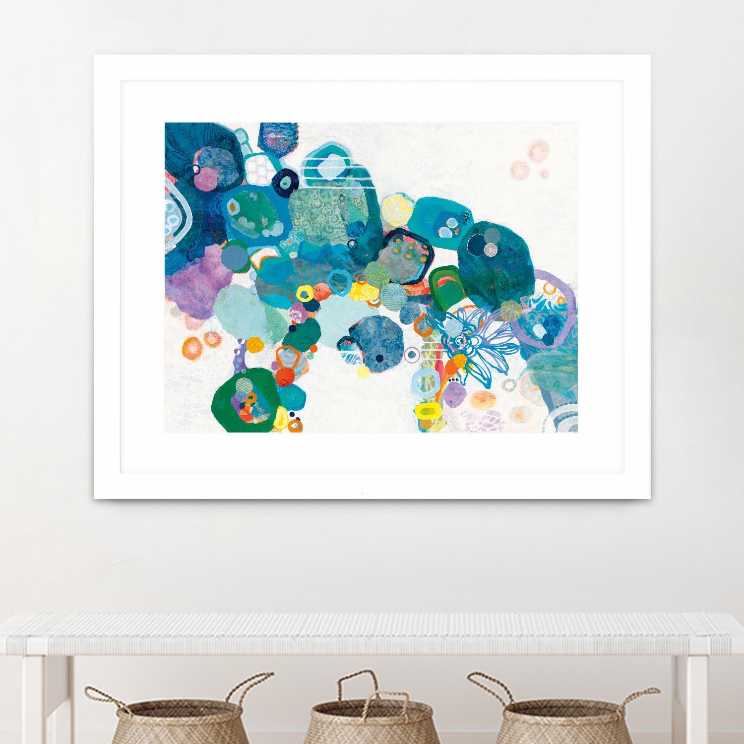 Bridging Our by Kathy Ferguson on GIANT ART - white abstract