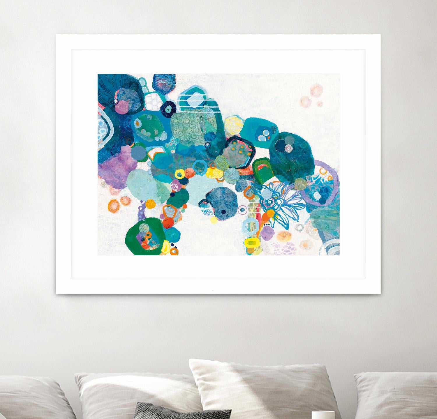 Bridging Our by Kathy Ferguson on GIANT ART - white abstract