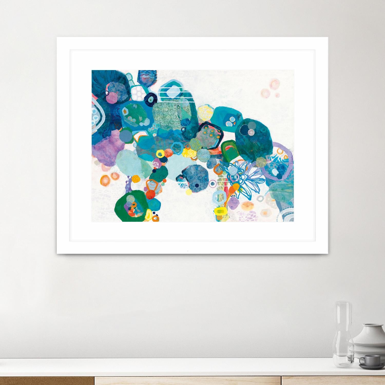 Bridging Our by Kathy Ferguson on GIANT ART - white abstract