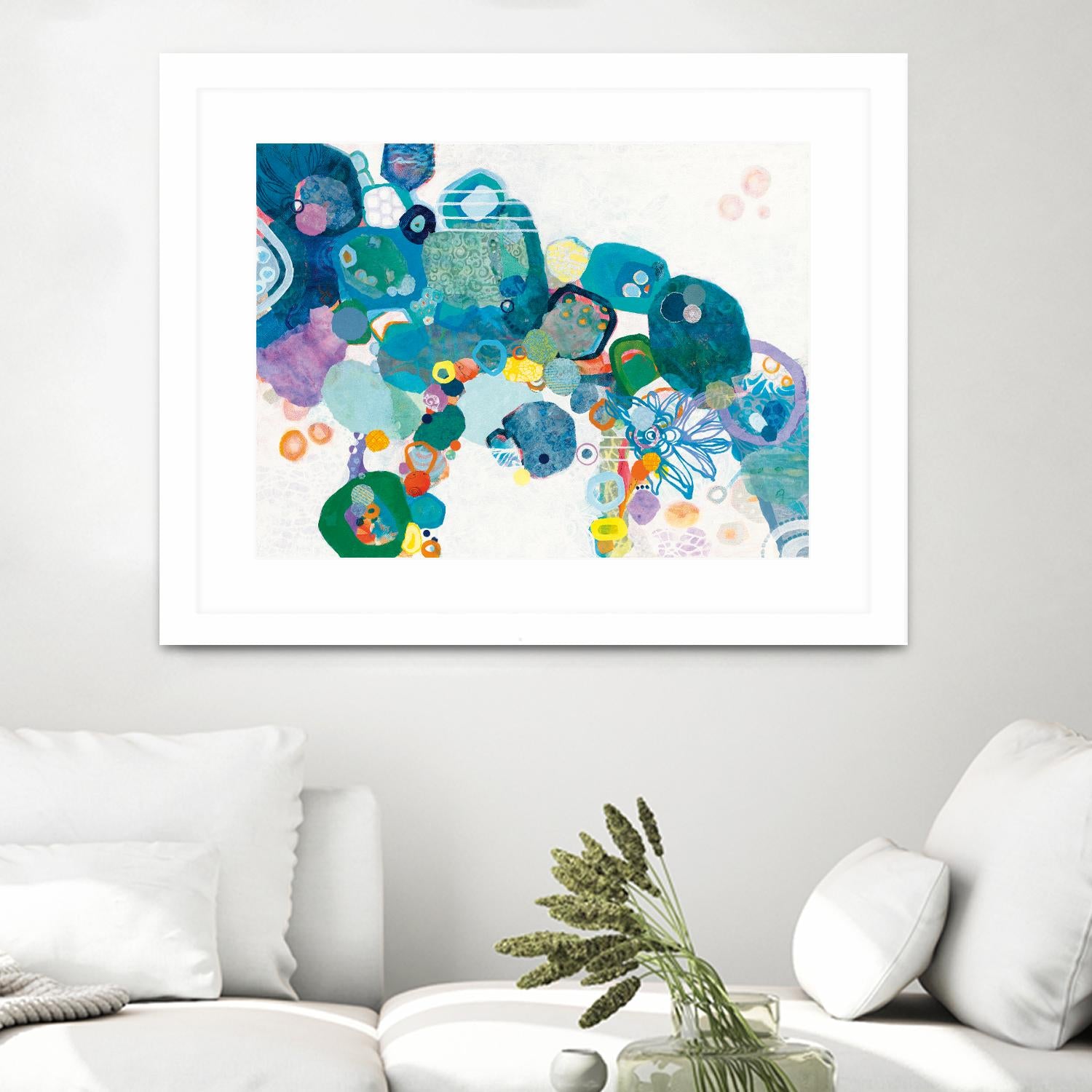 Bridging Our by Kathy Ferguson on GIANT ART - white abstract