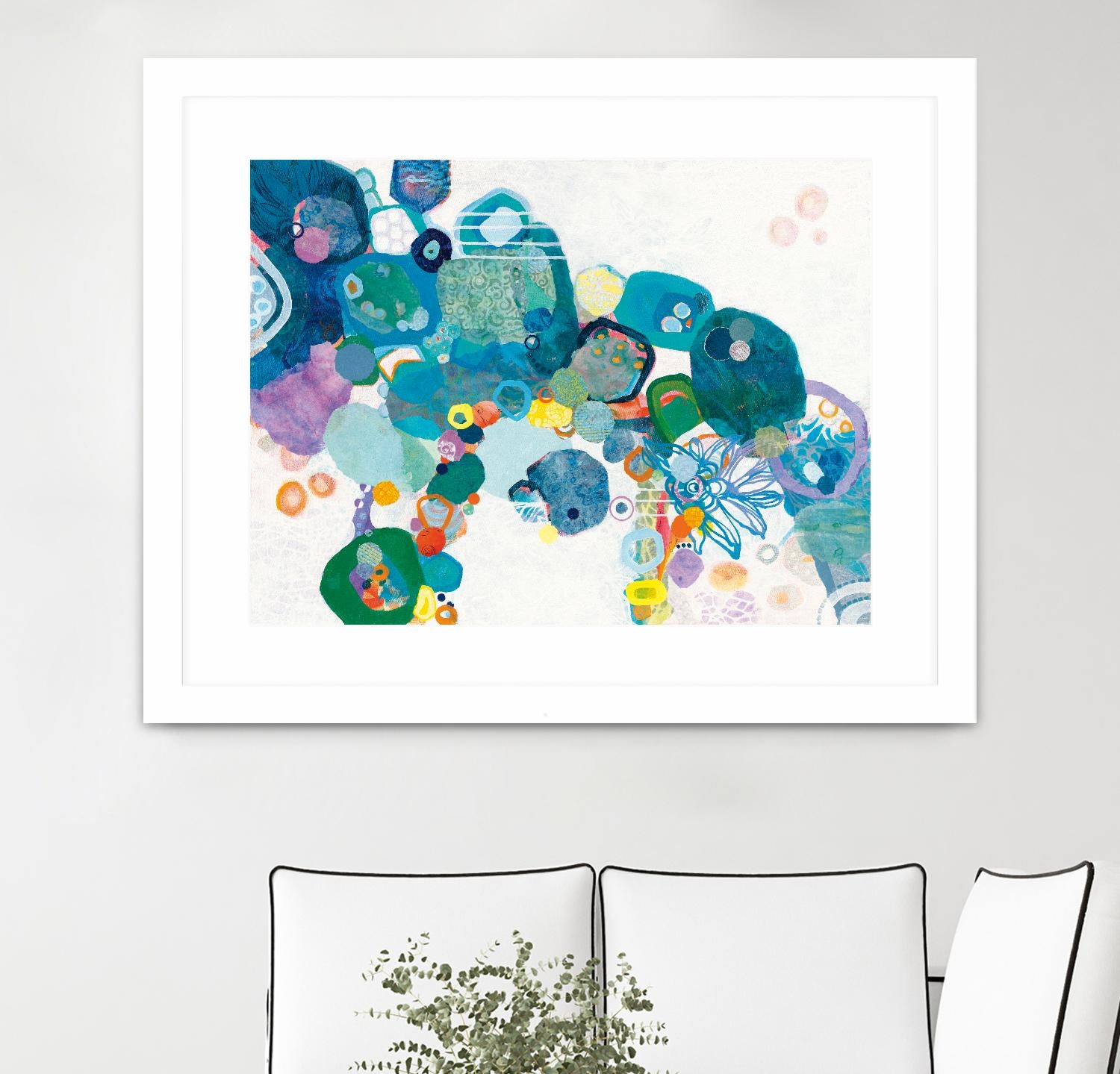 Bridging Our by Kathy Ferguson on GIANT ART - white abstract