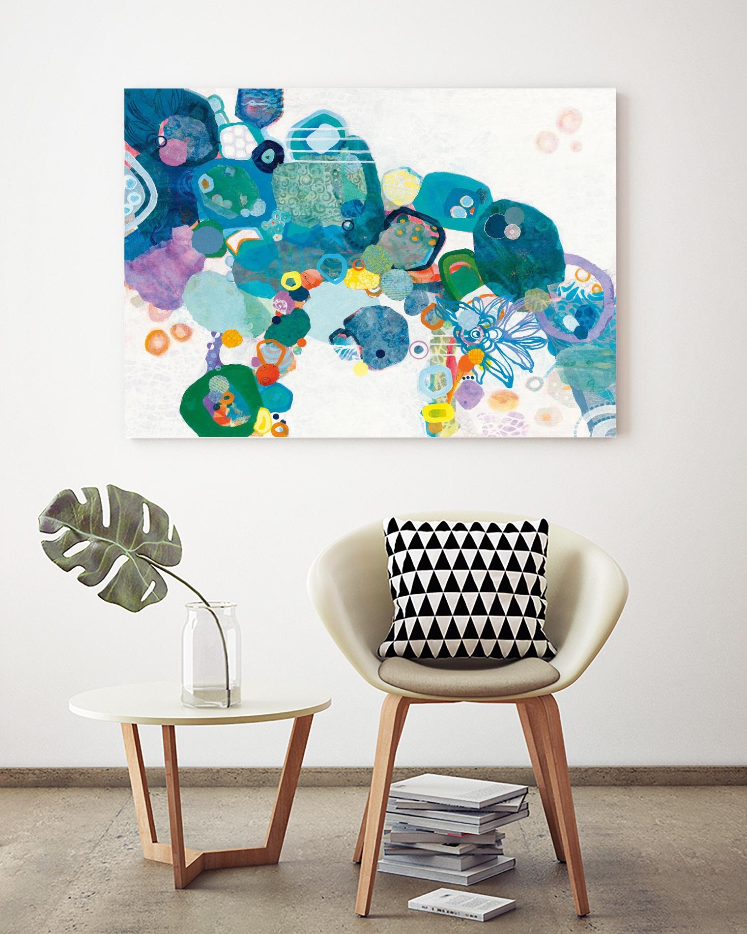 Bridging Our by Kathy Ferguson on GIANT ART - white abstract