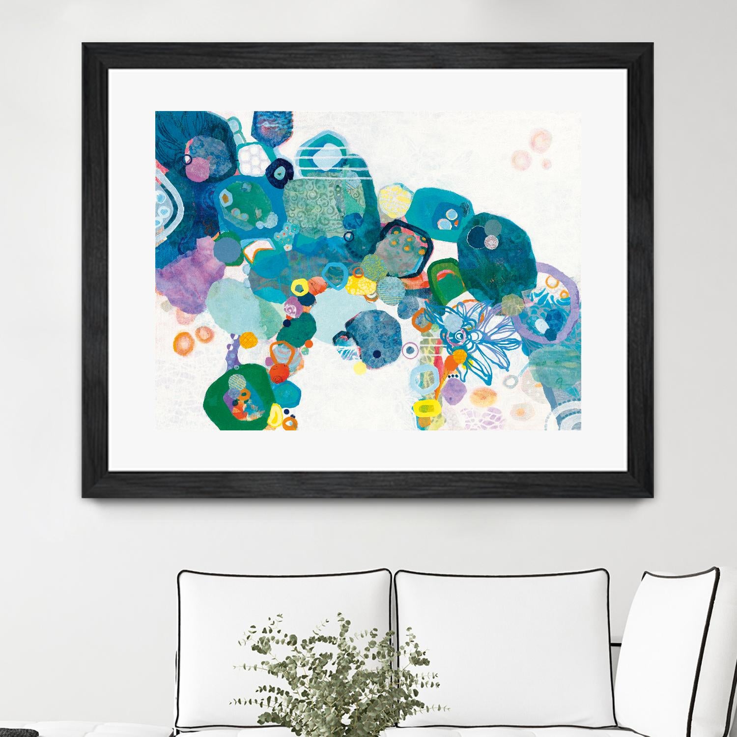 Bridging Our by Kathy Ferguson on GIANT ART - white abstract