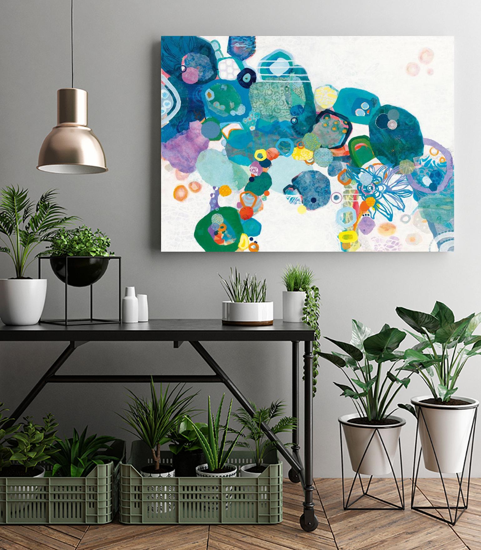 Bridging Our by Kathy Ferguson on GIANT ART - white abstract