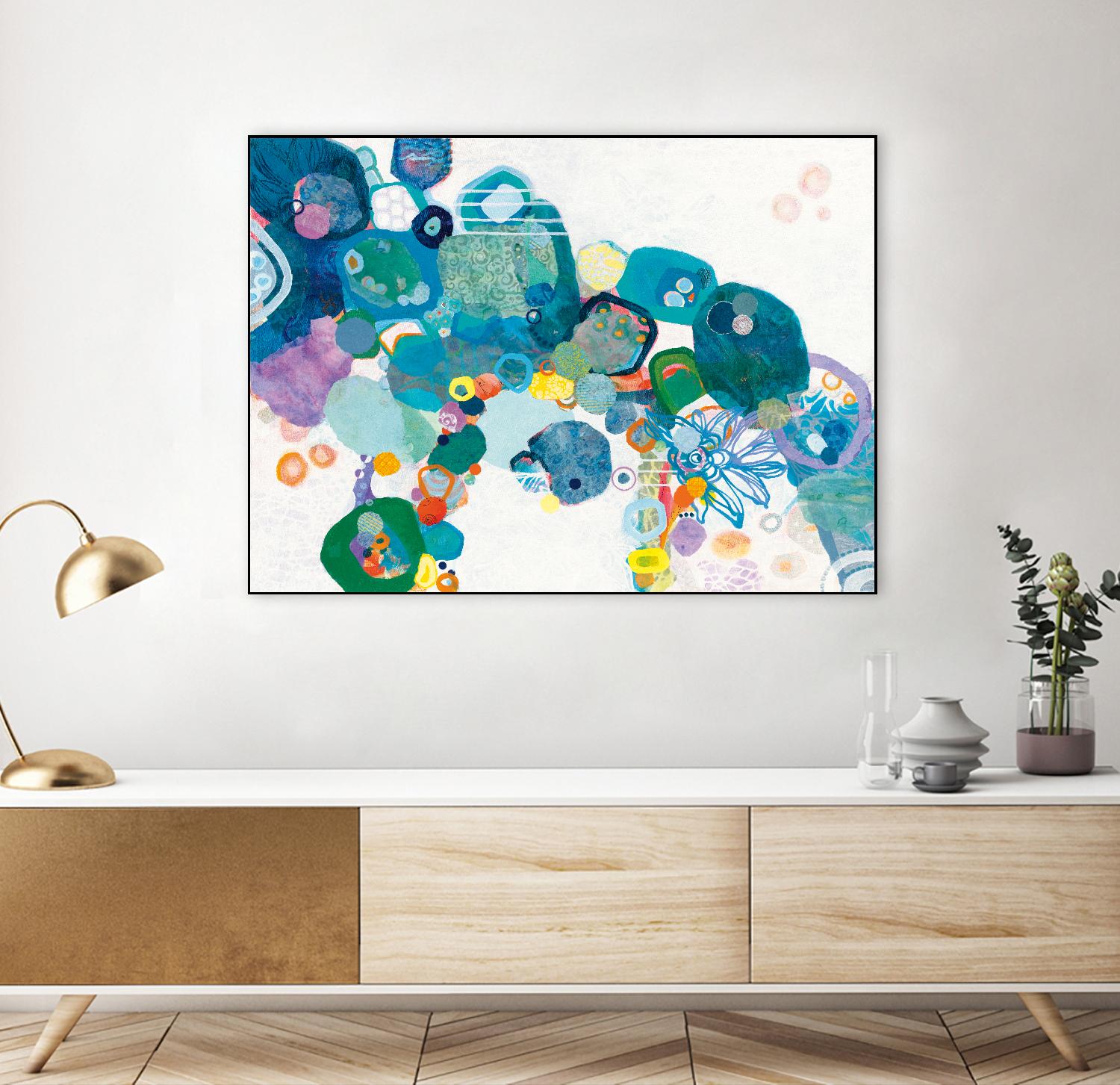 Bridging Our by Kathy Ferguson on GIANT ART - white abstract