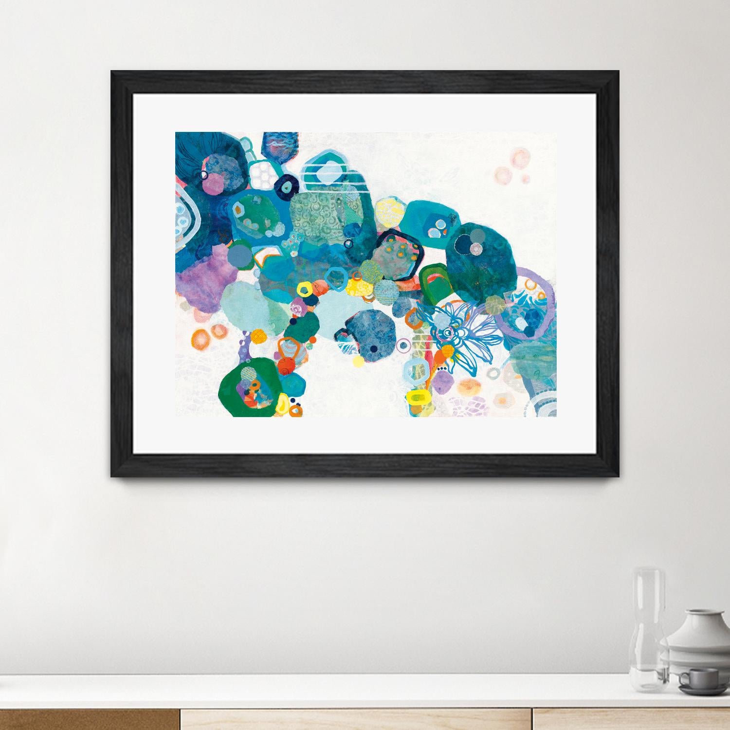 Bridging Our by Kathy Ferguson on GIANT ART - white abstract