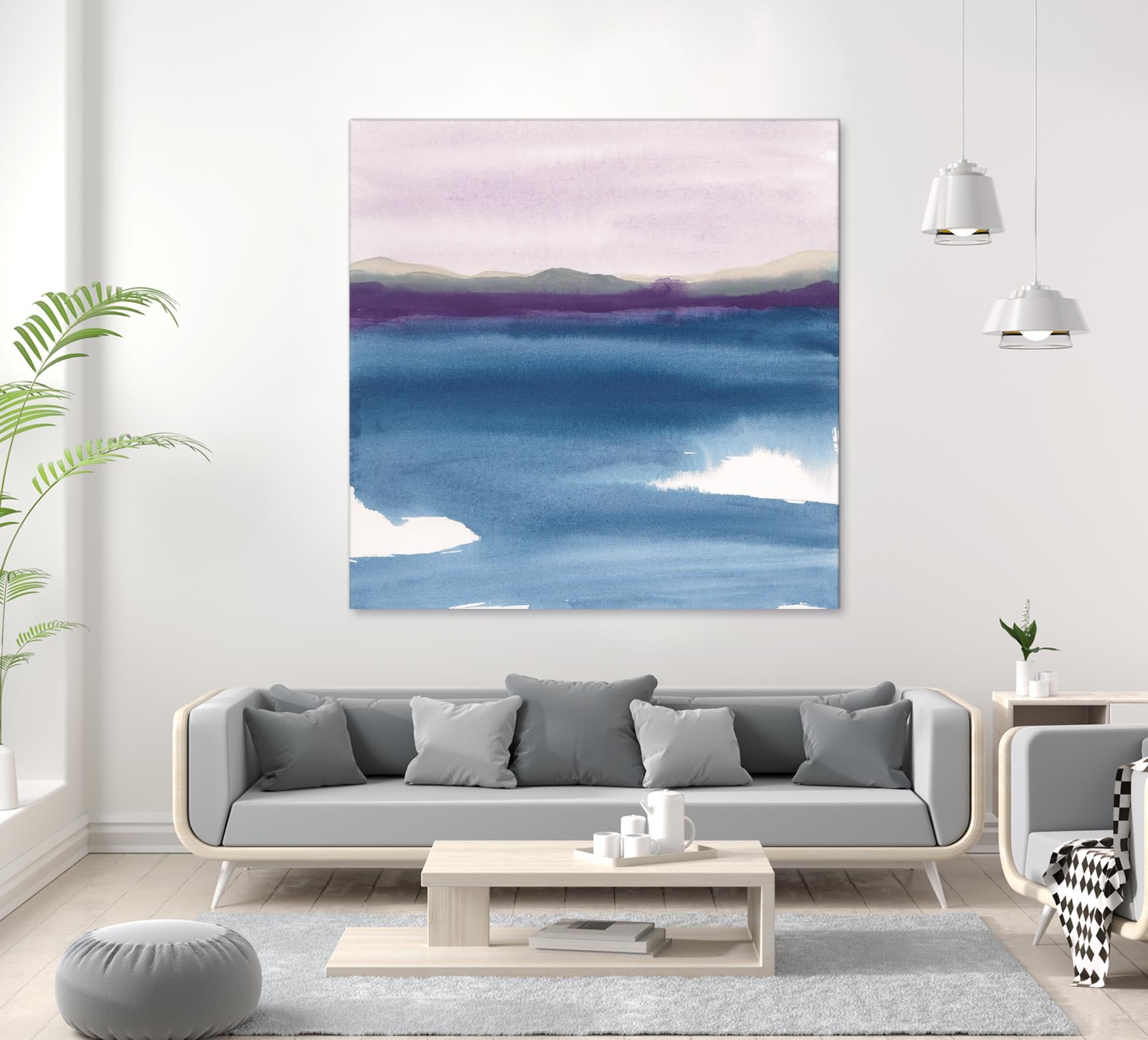 Plum Glow II by Chris Paschke on GIANT ART - blue abstract