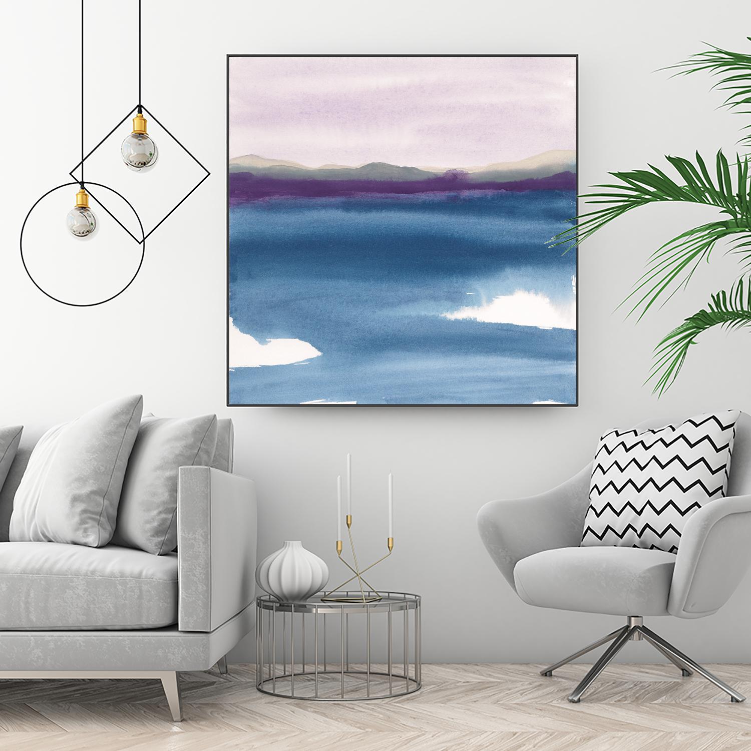 Plum Glow II by Chris Paschke on GIANT ART - blue abstract