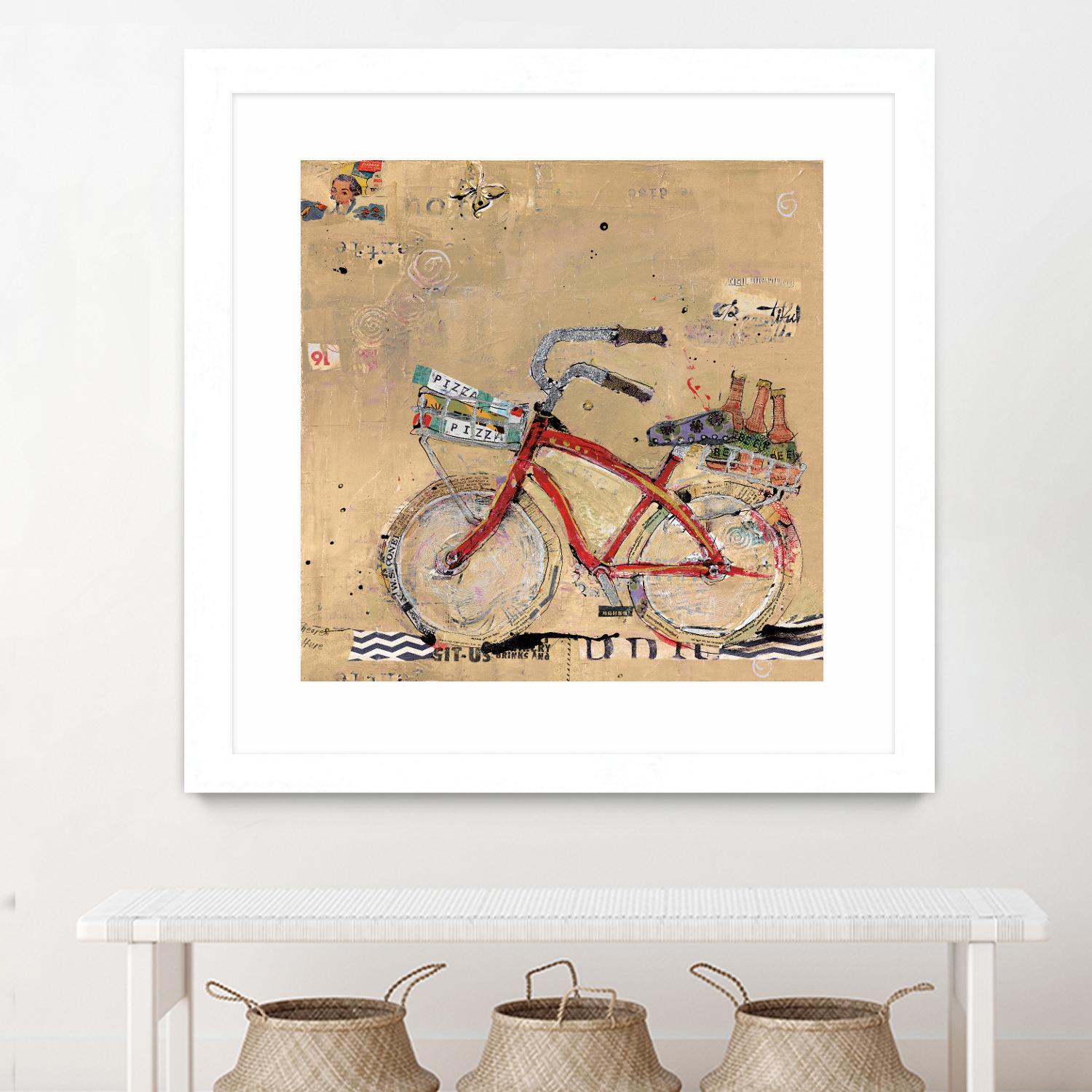 Pizza and Beer by Kellie Day on GIANT ART - beige leisure