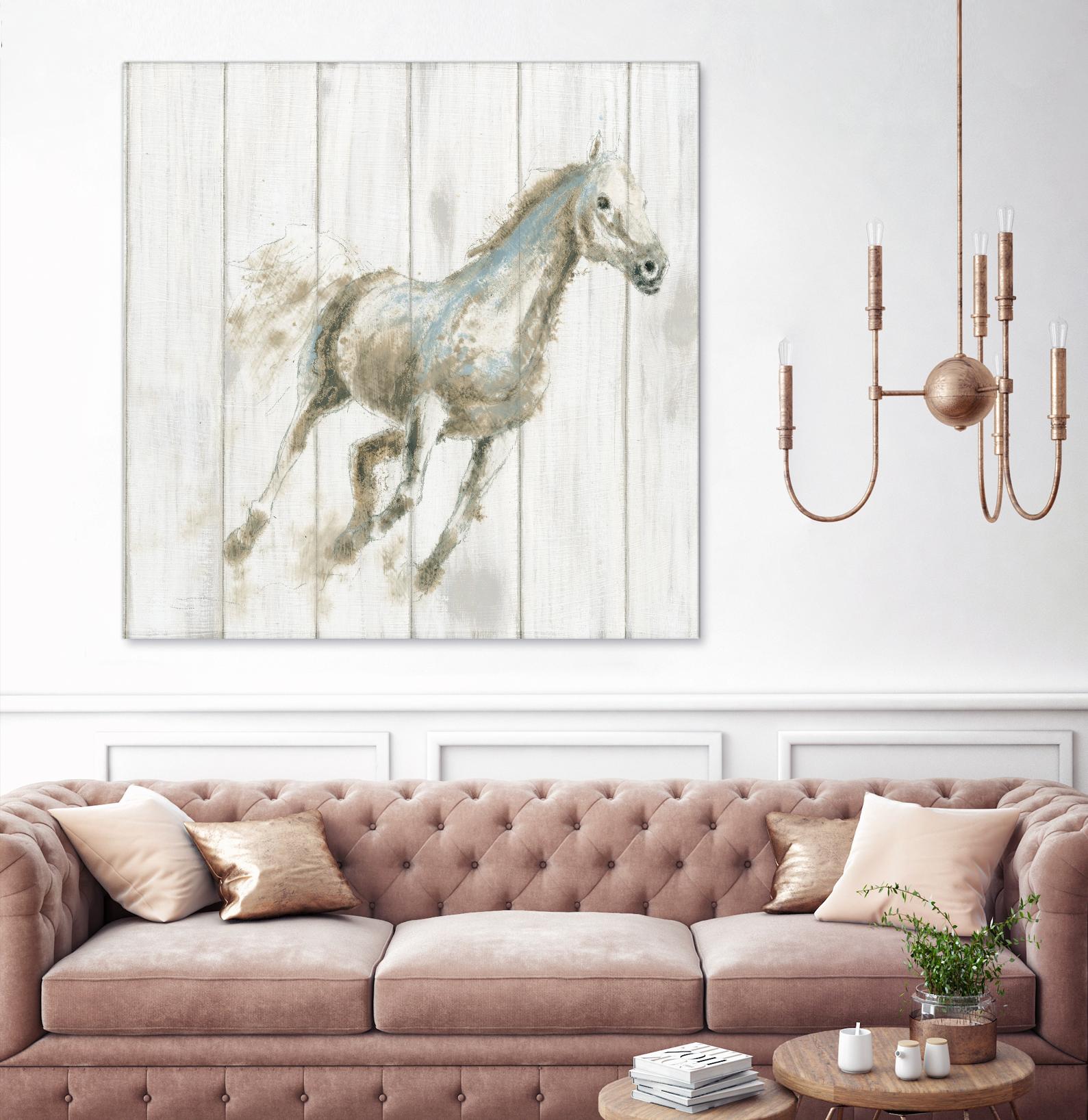 Stallion I on Birch by James Wiens on GIANT ART - grey animals