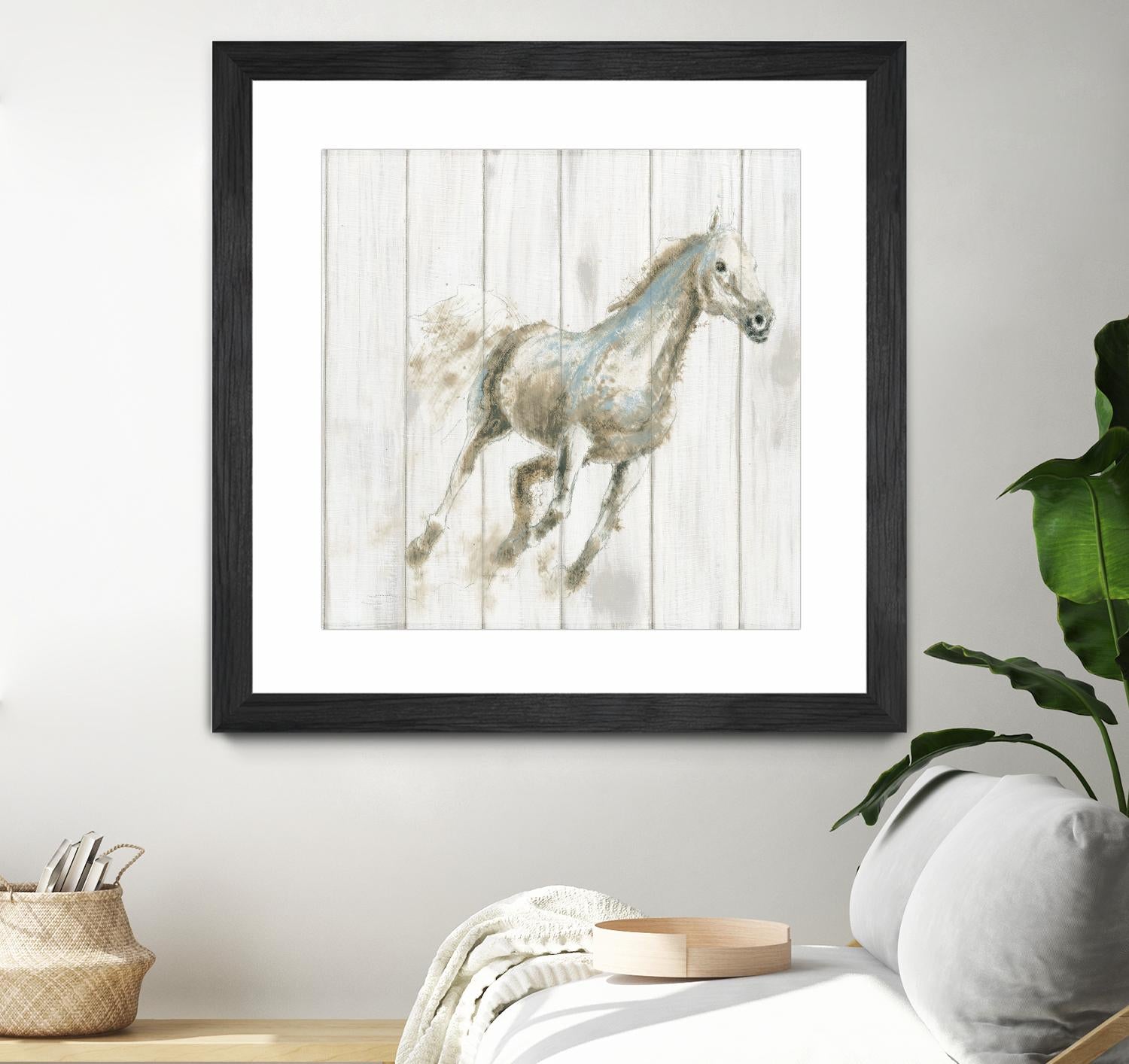 Stallion I on Birch by James Wiens on GIANT ART - grey animals