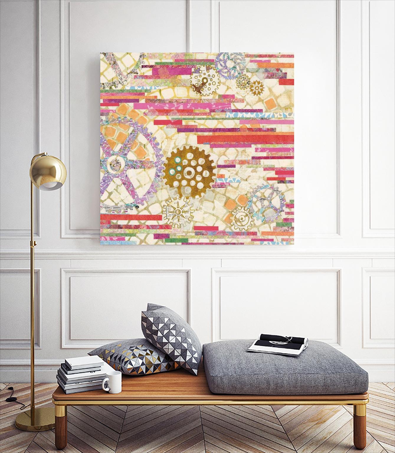 EU Timetable II on by Kathy Ferguson on GIANT ART - beige abstract