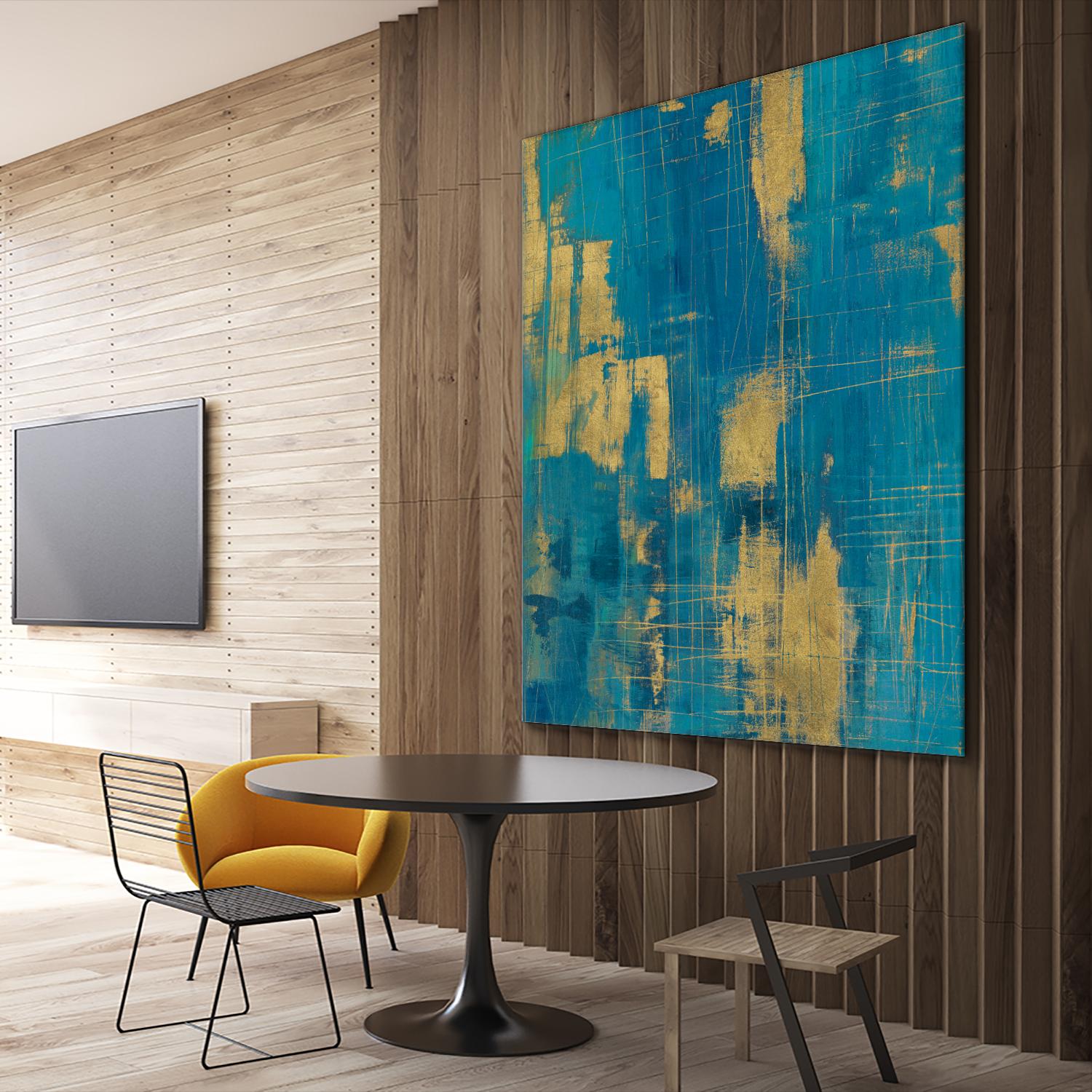 Northern Lights Crop by Melissa Averinos on GIANT ART - yellow abstract