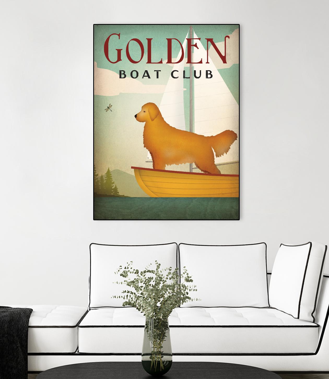 Golden Sail by Ryan Fowler on GIANT ART - blue animals