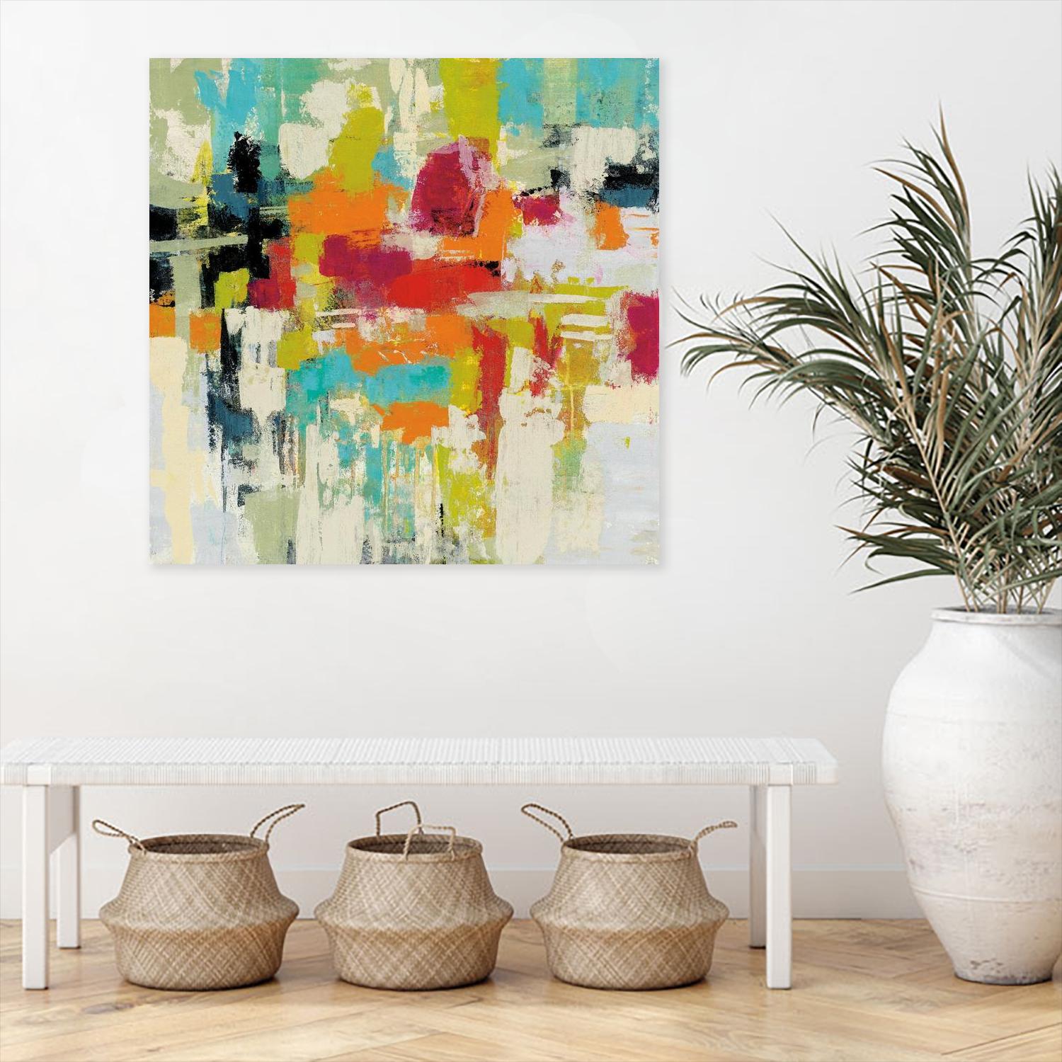 Summer Silk Road by Silvia Vassileva on GIANT ART - green abstract