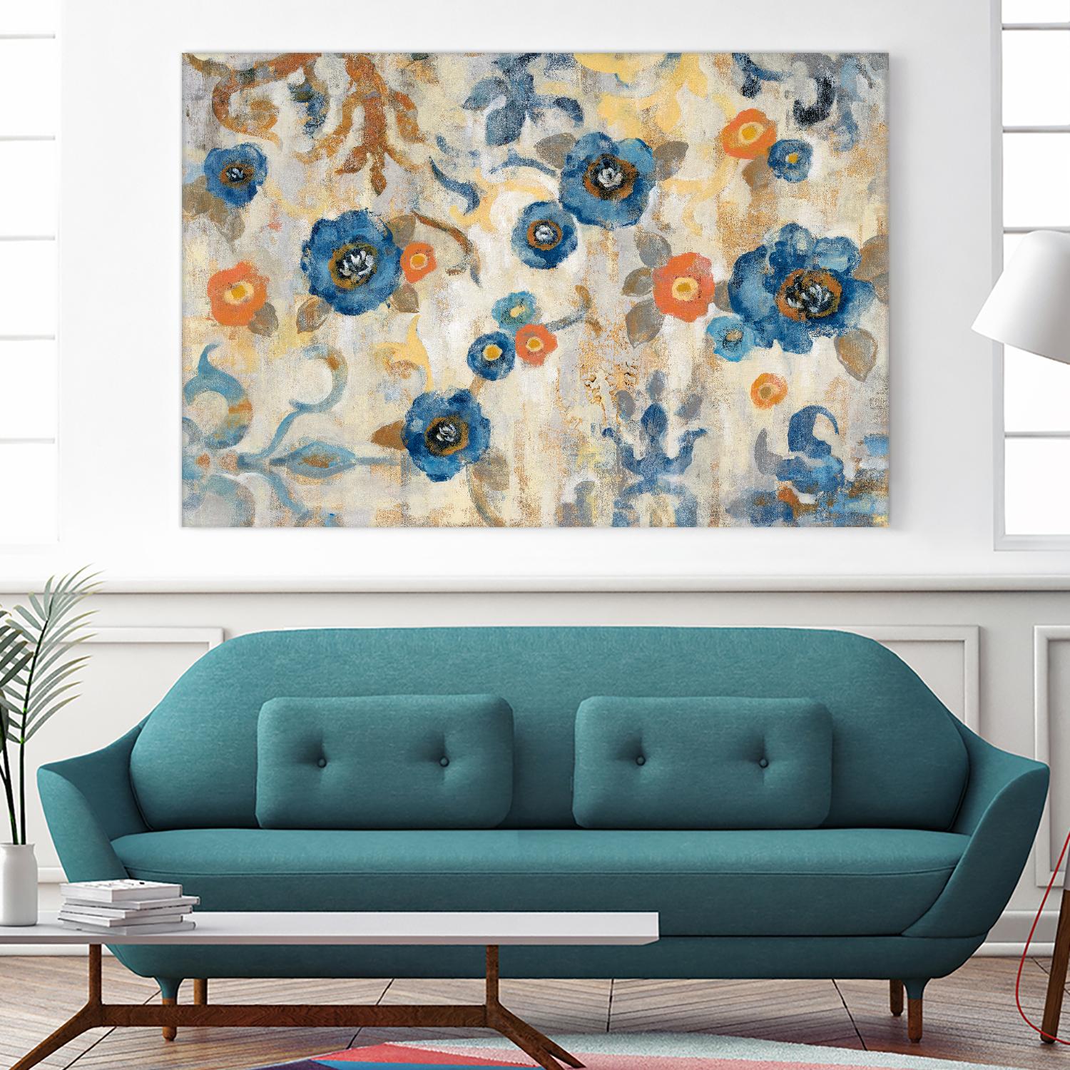 Flowers and Fragments by Silvia Vassileva on GIANT ART - orange floral