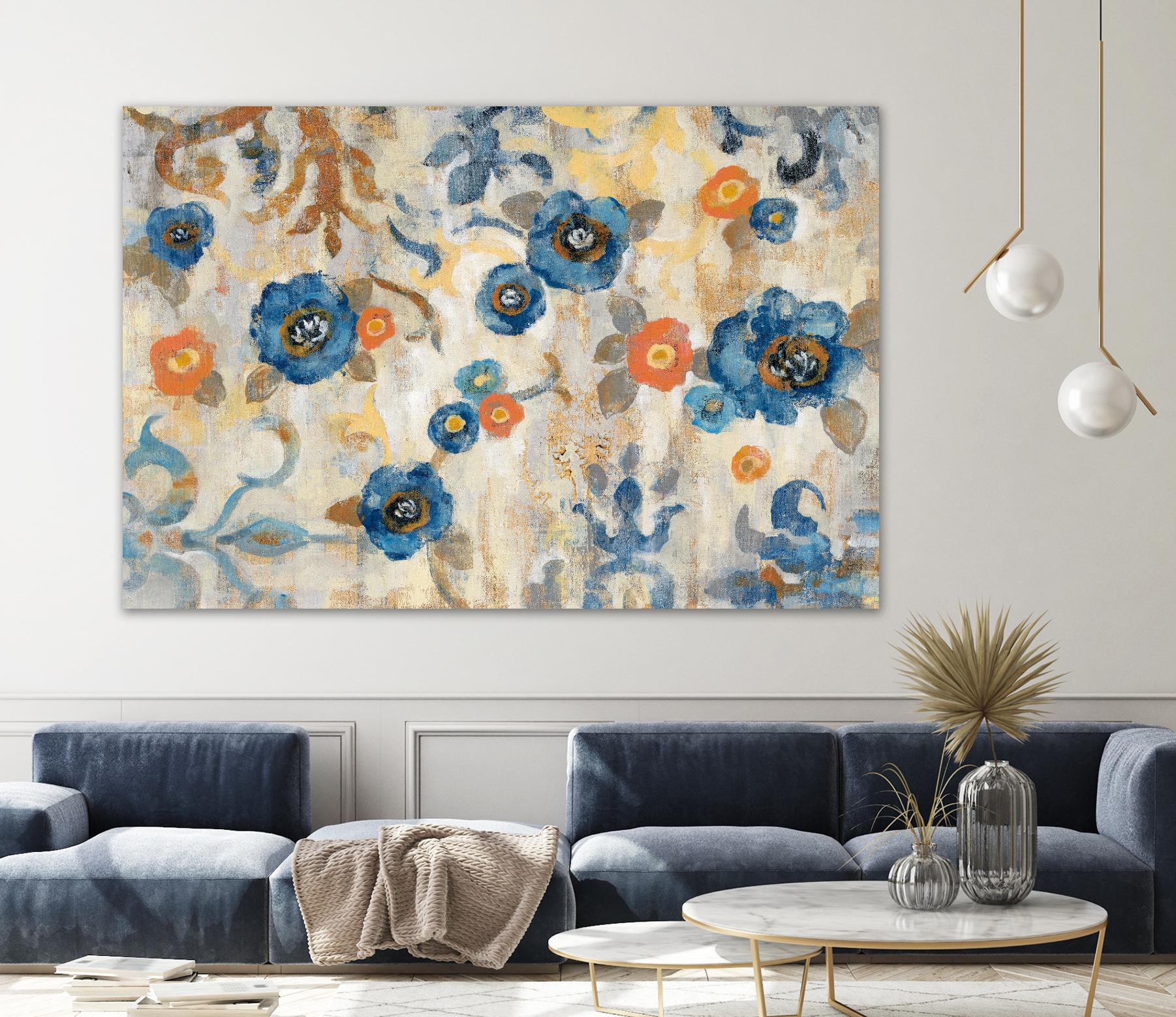 Flowers and Fragments by Silvia Vassileva on GIANT ART - orange floral