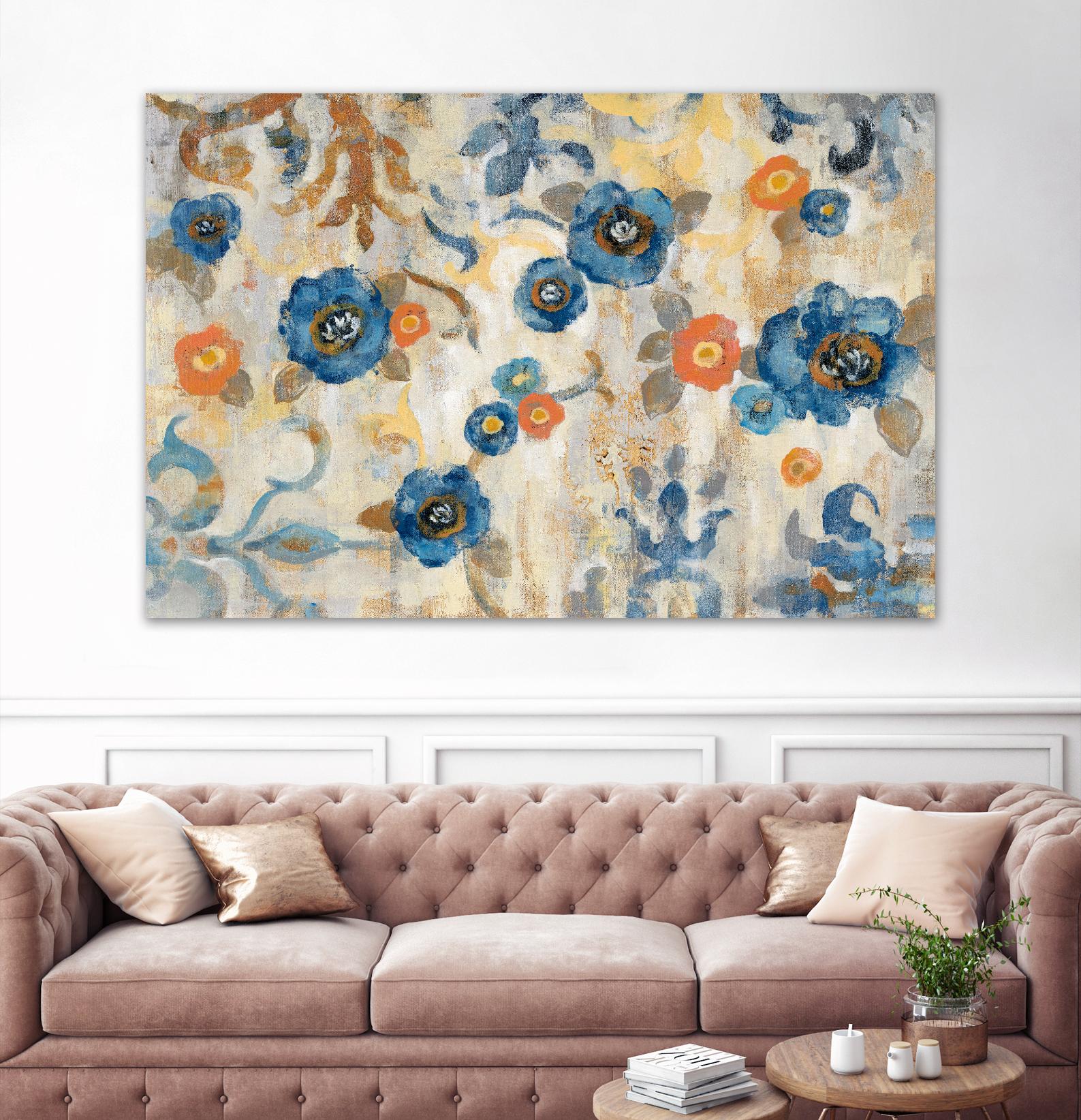 Flowers and Fragments by Silvia Vassileva on GIANT ART - orange floral