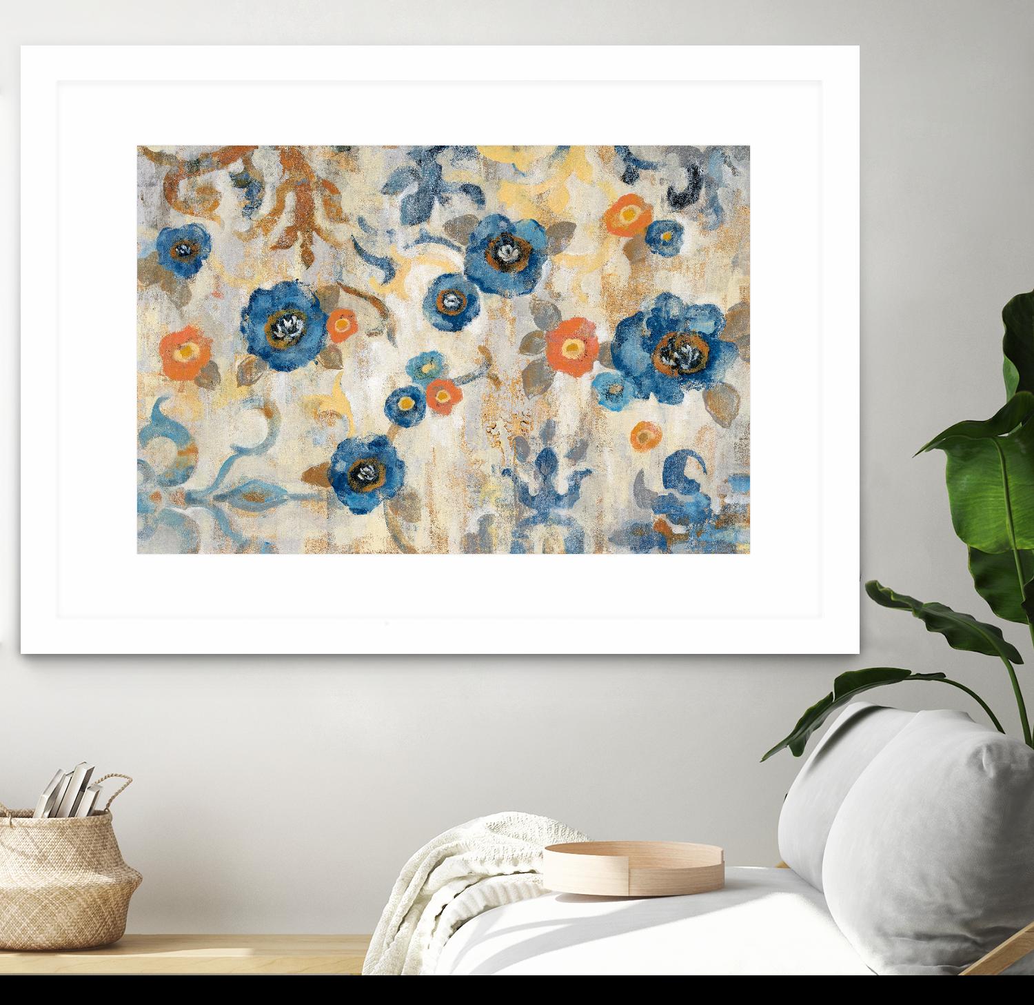 Flowers and Fragments by Silvia Vassileva on GIANT ART - orange floral