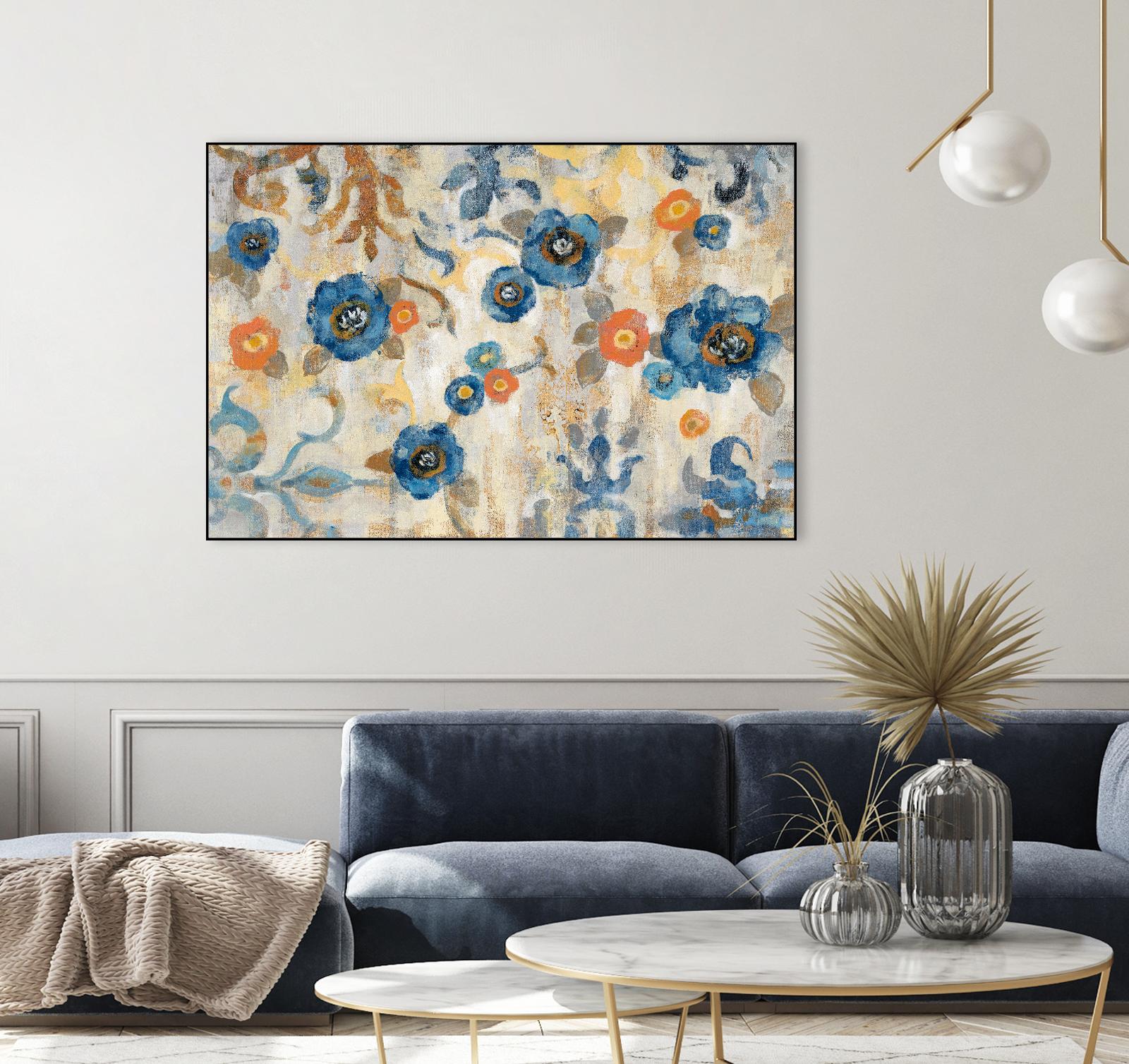 Flowers and Fragments by Silvia Vassileva on GIANT ART - orange floral