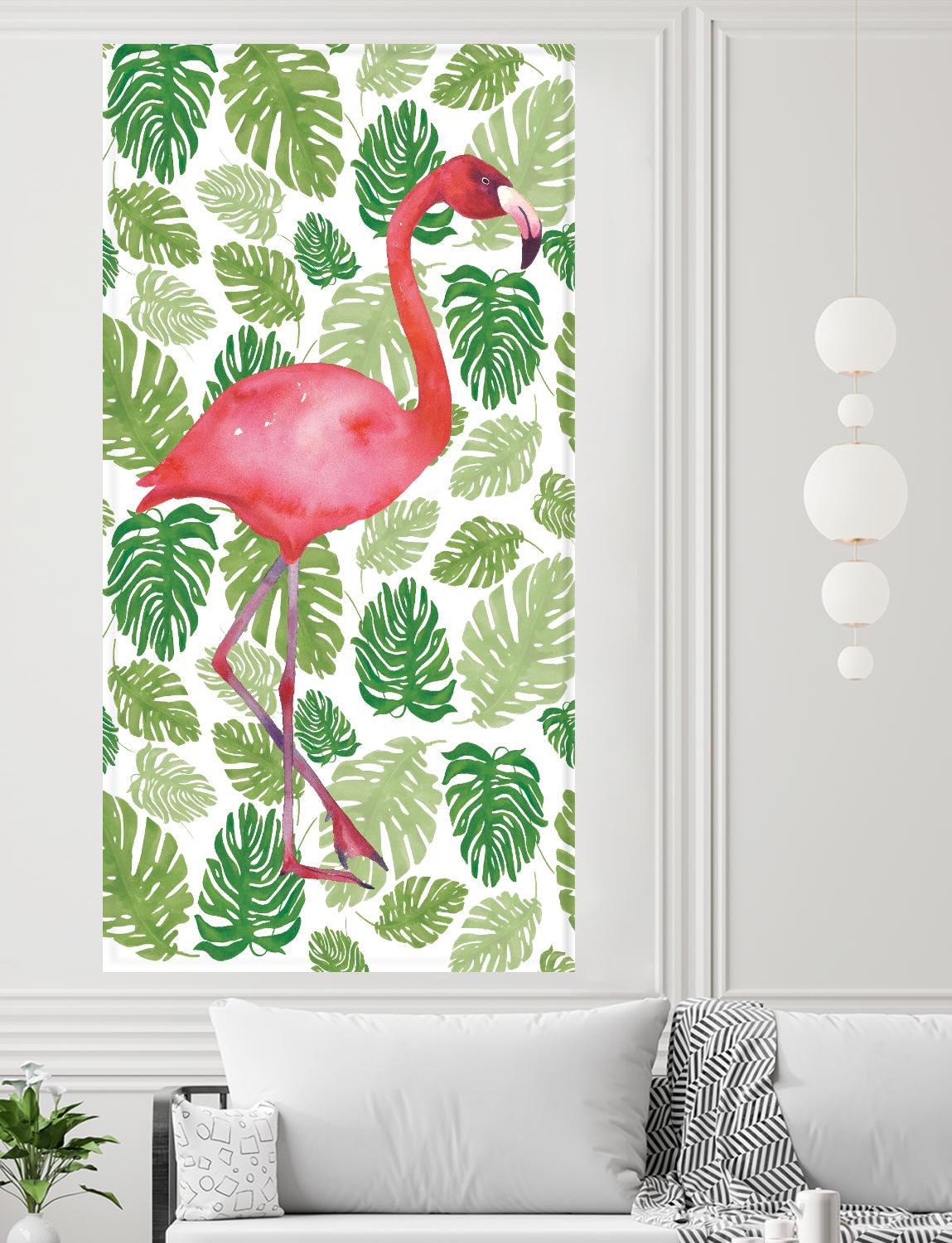 Tropical Flamingo I by Portfolio on GIANT ART - green tropical