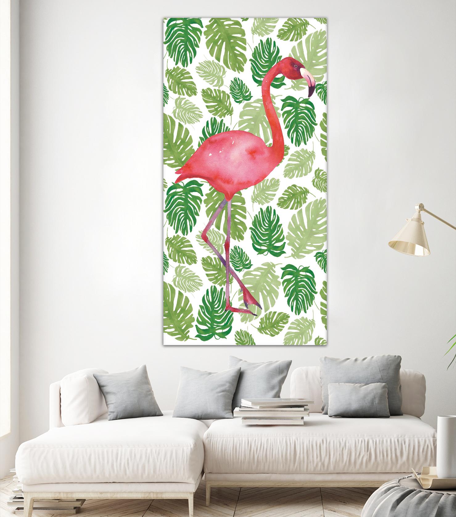 Tropical Flamingo I by Portfolio on GIANT ART - green tropical