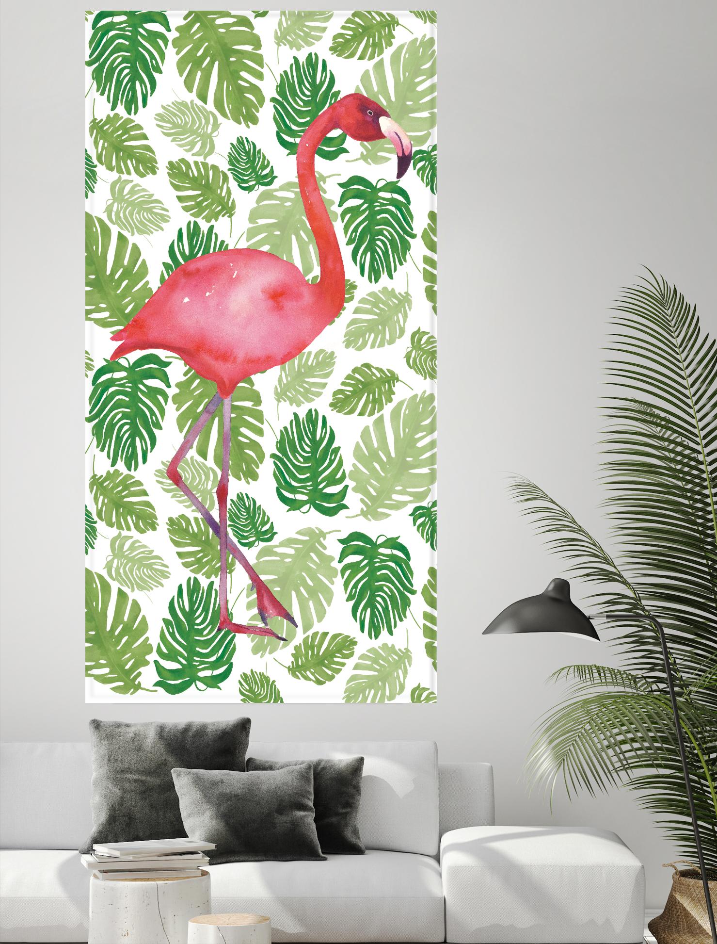 Tropical Flamingo I by Portfolio on GIANT ART - green tropical