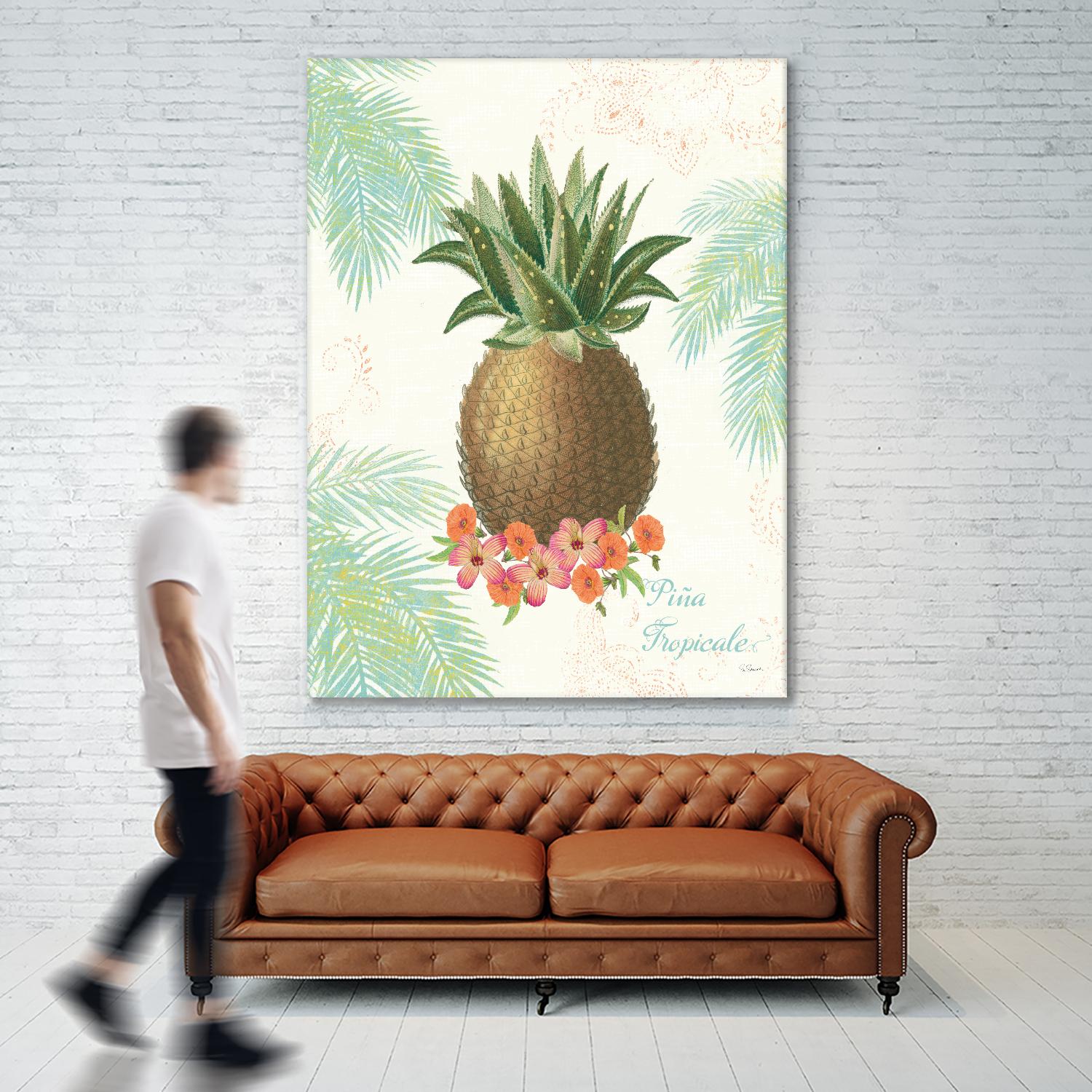 Flamingo Tropicale IV by Sue Schlabach on GIANT ART - brown tropical