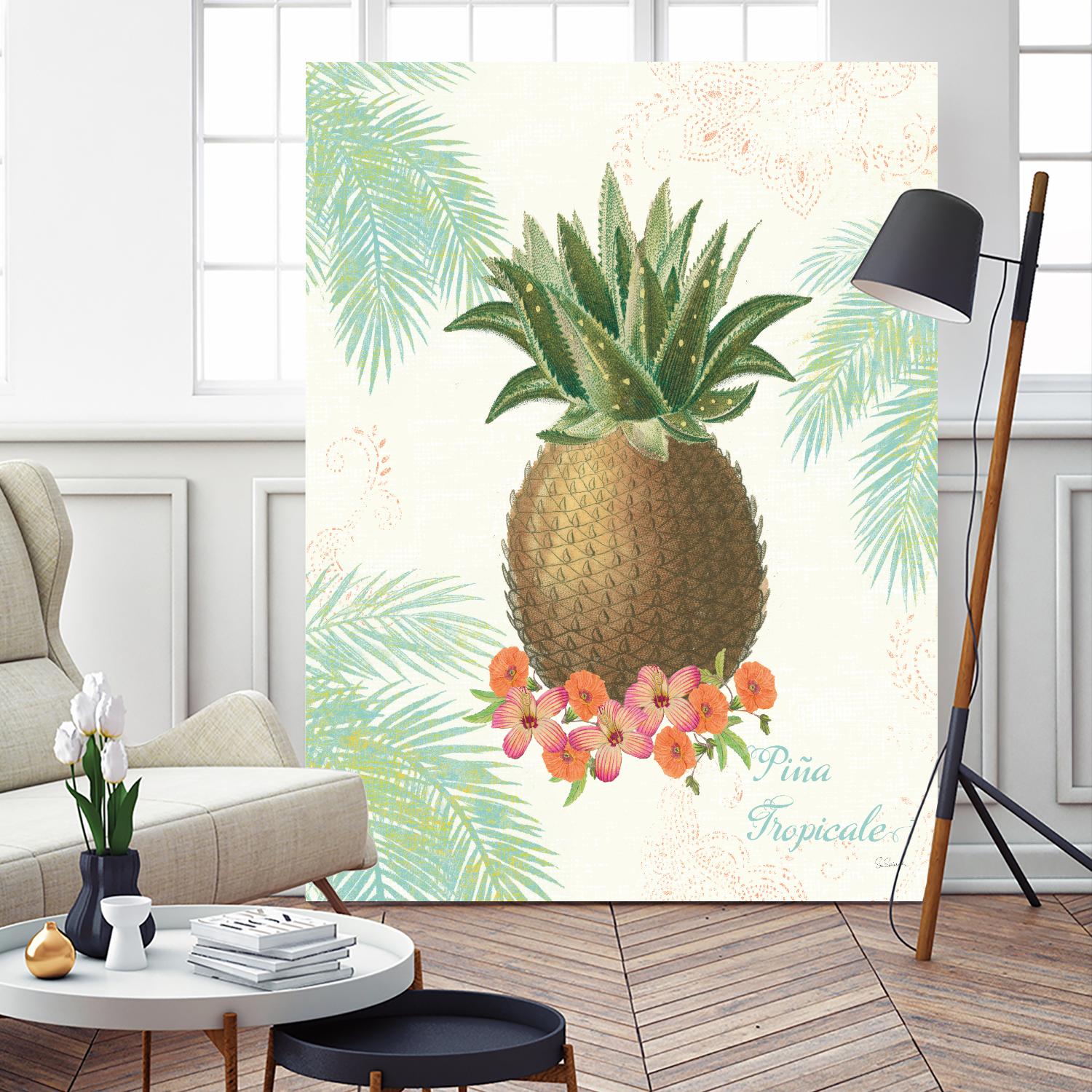 Flamingo Tropicale IV by Sue Schlabach on GIANT ART - brown tropical