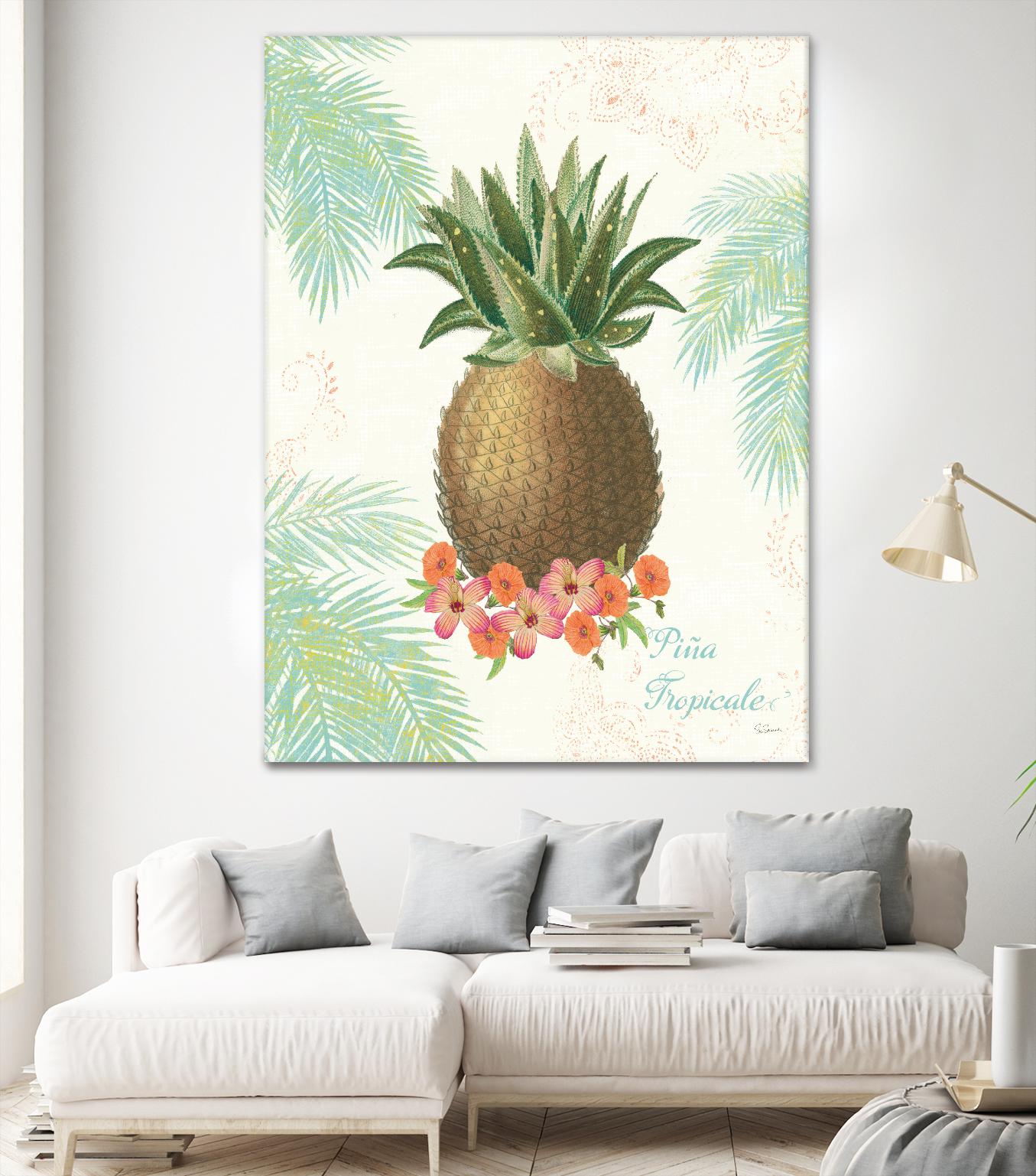 Flamingo Tropicale IV by Sue Schlabach on GIANT ART - brown tropical