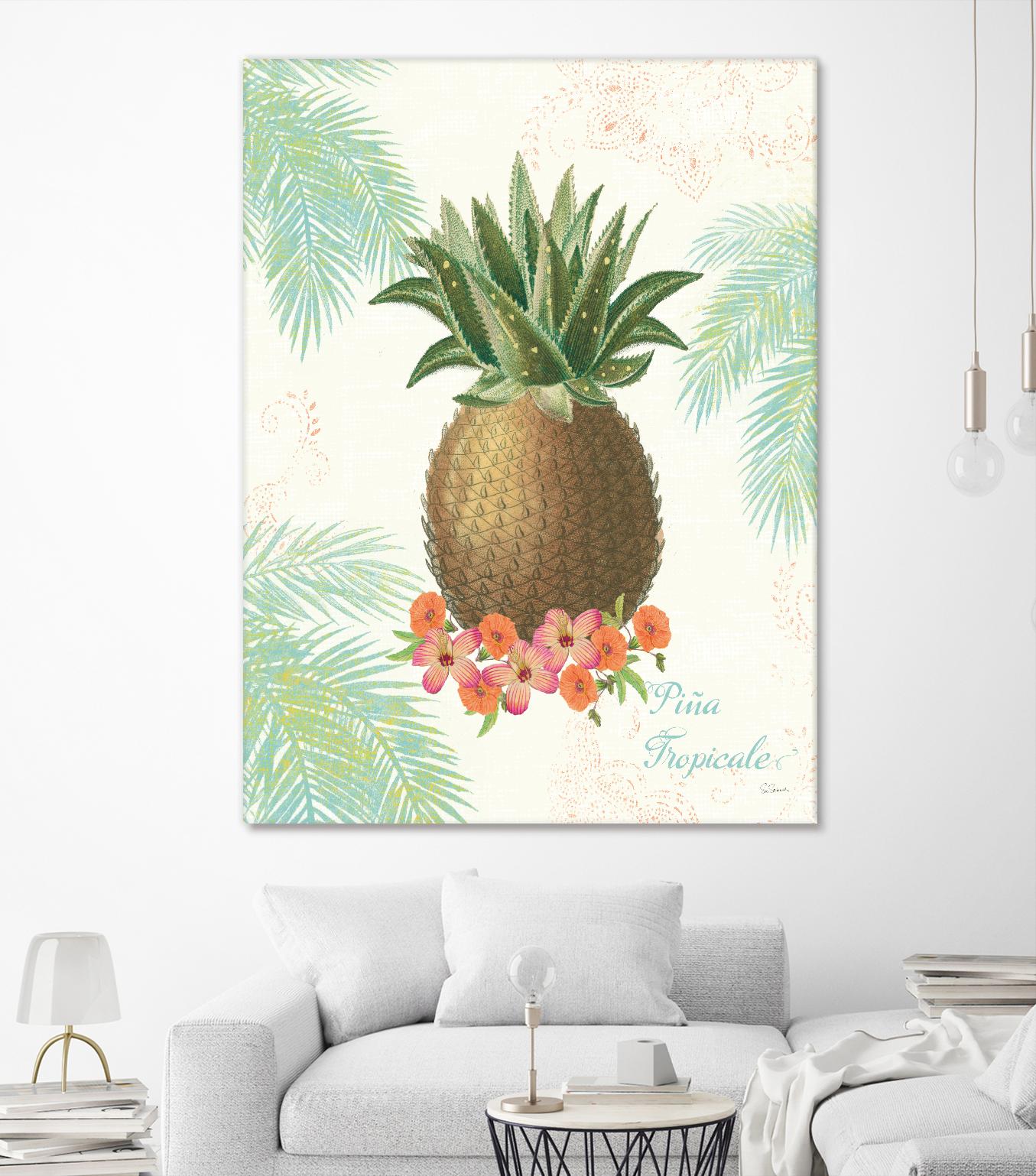 Flamingo Tropicale IV by Sue Schlabach on GIANT ART - brown tropical