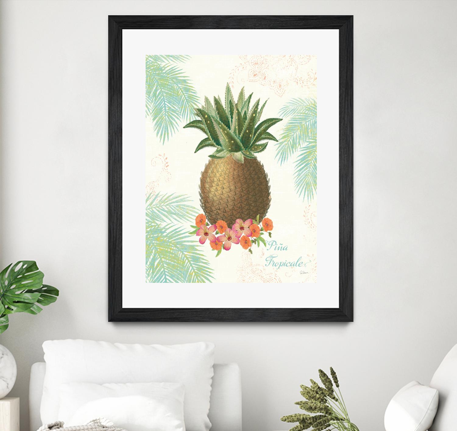 Flamingo Tropicale IV by Sue Schlabach on GIANT ART - brown tropical