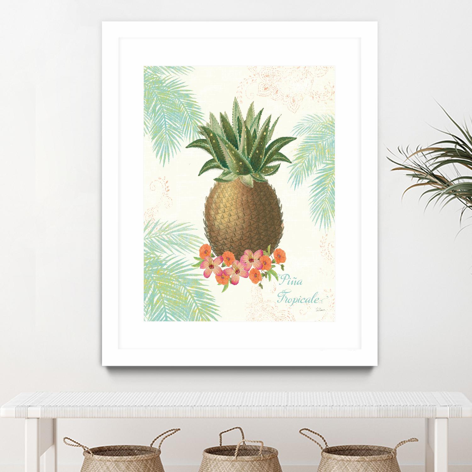 Flamingo Tropicale IV by Sue Schlabach on GIANT ART - brown tropical