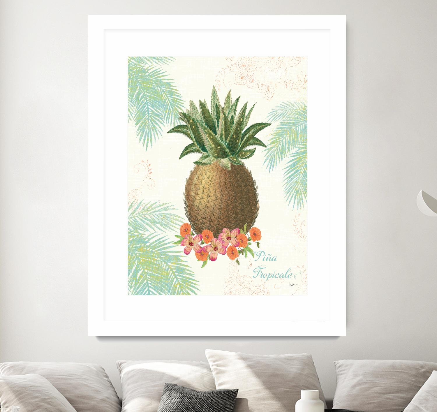 Flamingo Tropicale IV by Sue Schlabach on GIANT ART - brown tropical