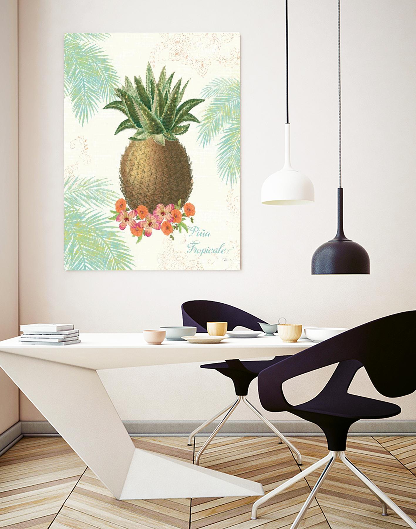 Flamingo Tropicale IV by Sue Schlabach on GIANT ART - brown tropical