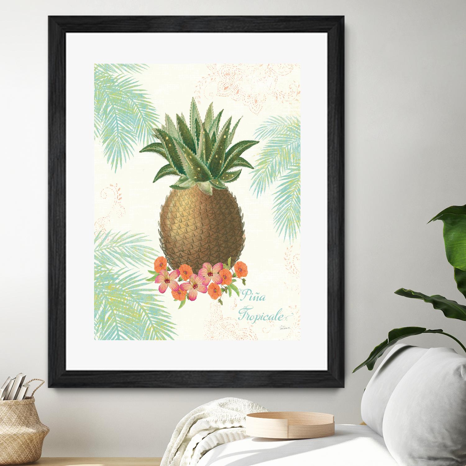 Flamingo Tropicale IV by Sue Schlabach on GIANT ART - brown tropical