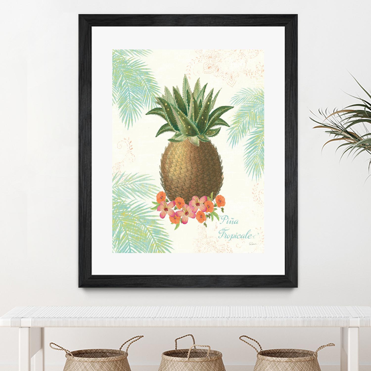 Flamingo Tropicale IV by Sue Schlabach on GIANT ART - brown tropical