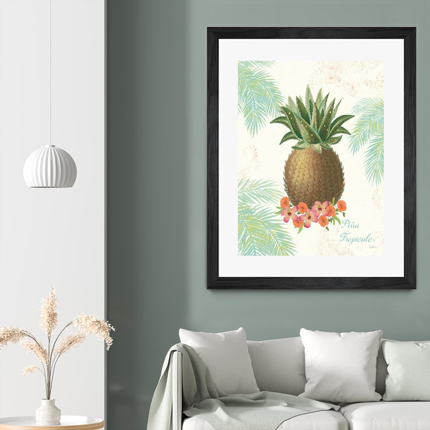 Flamingo Tropicale IV by Sue Schlabach on GIANT ART - brown tropical