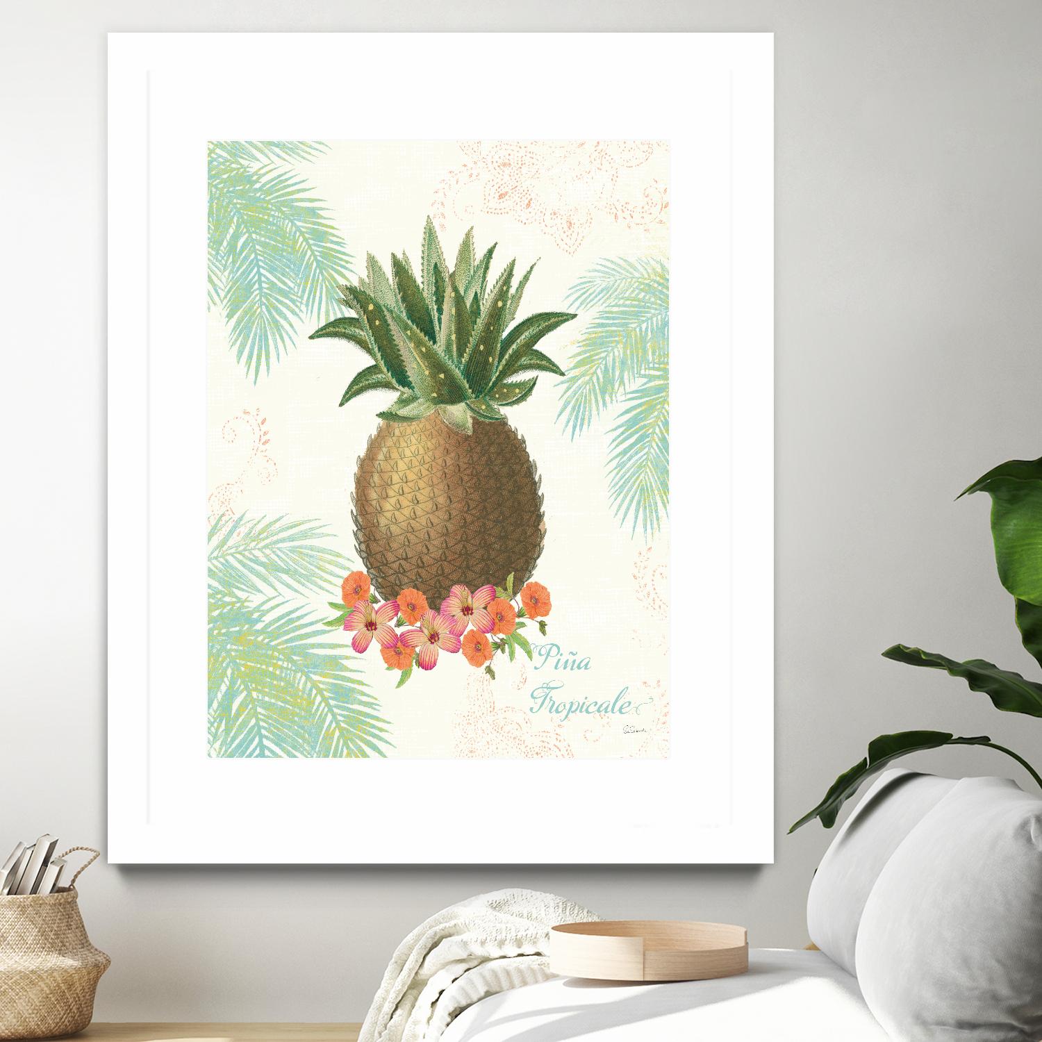 Flamingo Tropicale IV by Sue Schlabach on GIANT ART - brown tropical