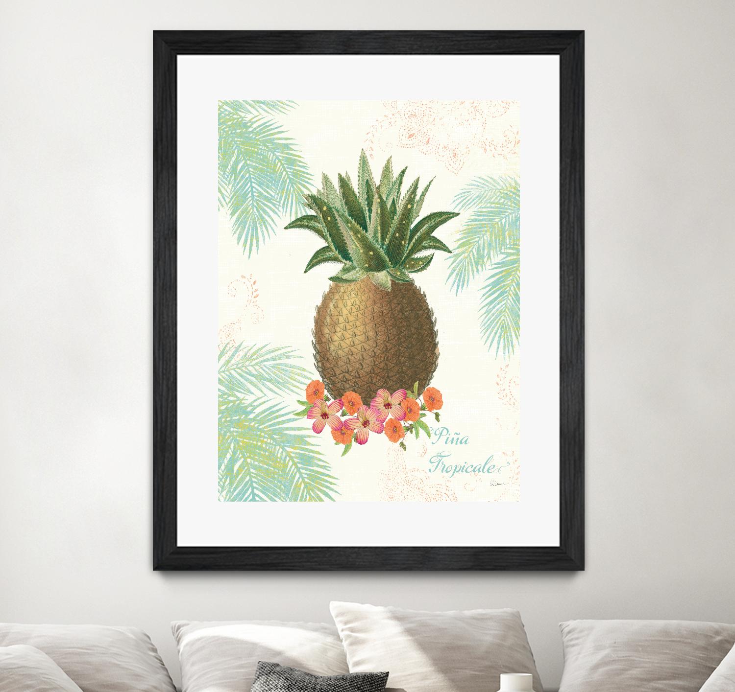 Flamingo Tropicale IV by Sue Schlabach on GIANT ART - brown tropical