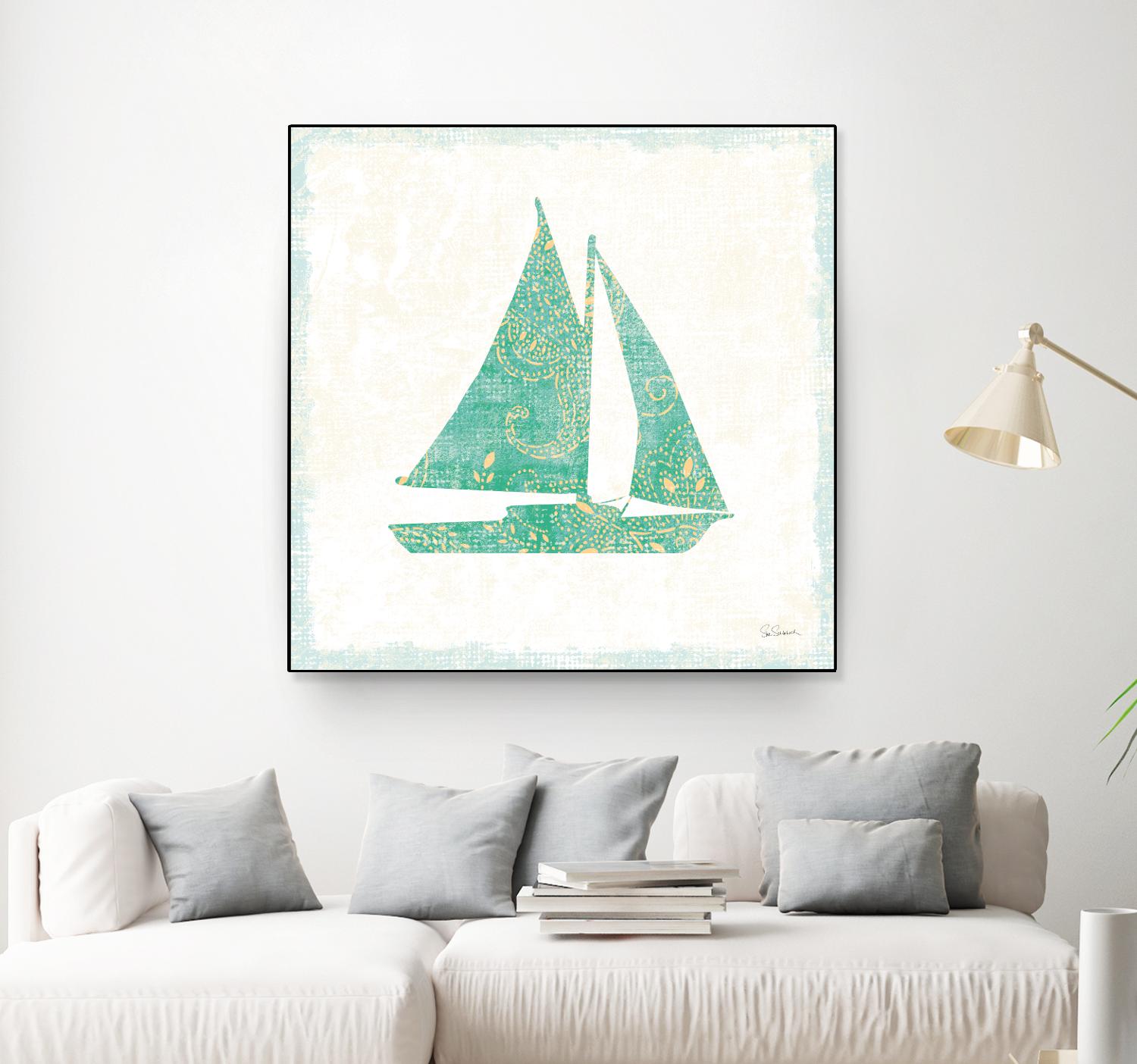 Flamingo Tropicale V by Sue Schlabach on GIANT ART - beige tropical